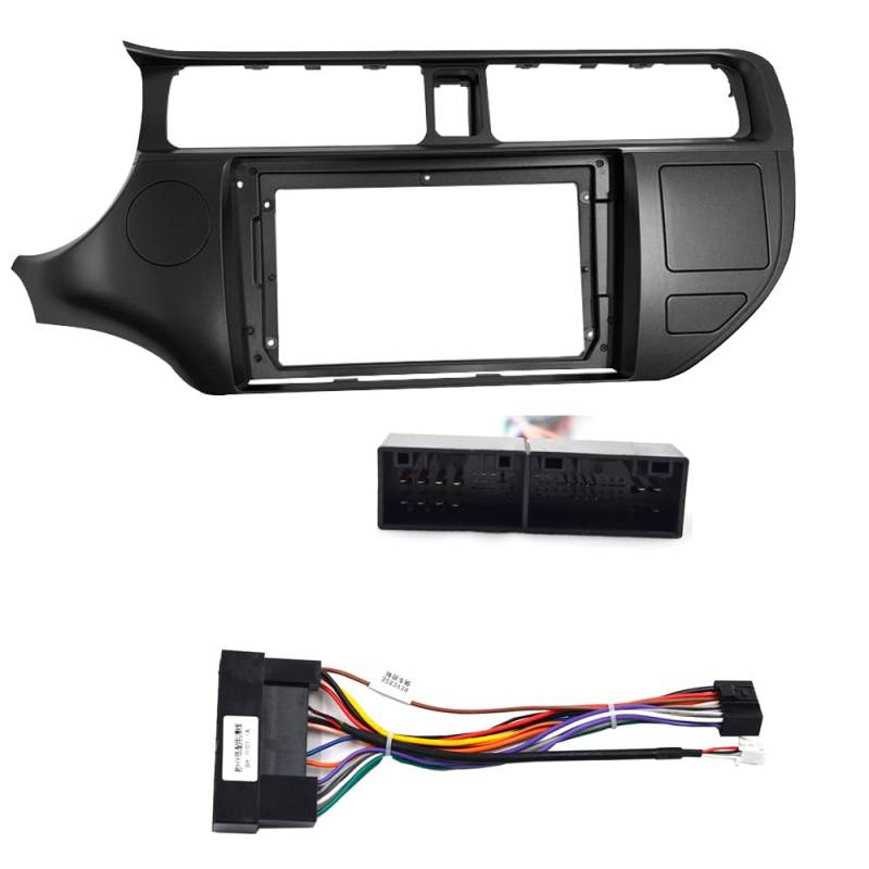 Auto-Audio-Rahmen Auto 2Din Audio Radio Blende Rahmen/Fit for KIA RIO 2012 9 Zoll Big Screen Stereo Armaturenbrett Einbauverkleidung Kit Umrüstung Installation Autoradio Radioblende Doppel(Left Frame- von SAEHEDRDDF