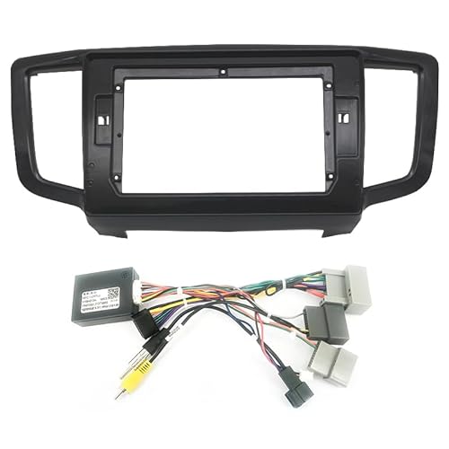 Auto-Audio-Rahmen Autoradio-Blende/Fit for Honda Odyssey 2013–2017, Video-Panel-Player, Audio-Dashboard, 2-Din-Rahmen, Armaturenbrett-Montageset, Kabel, Canbus Autoradio Radioblende Doppel(Fascia cabl von SAEHEDRDDF