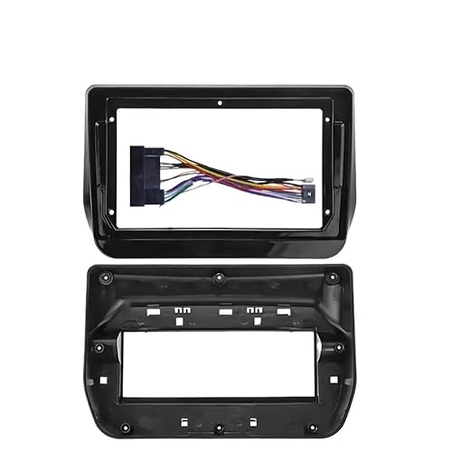 Auto-Audio-Rahmen Car Audio 9" Großbild-DVD-Blendenrahmen-Adapter/Passend for Hyundai Starex H1 2017-2019 2Din Dash Installationspanel-Rahmen-Kit Autoradio Radioblende Doppel(Frame with Cable) von SAEHEDRDDF