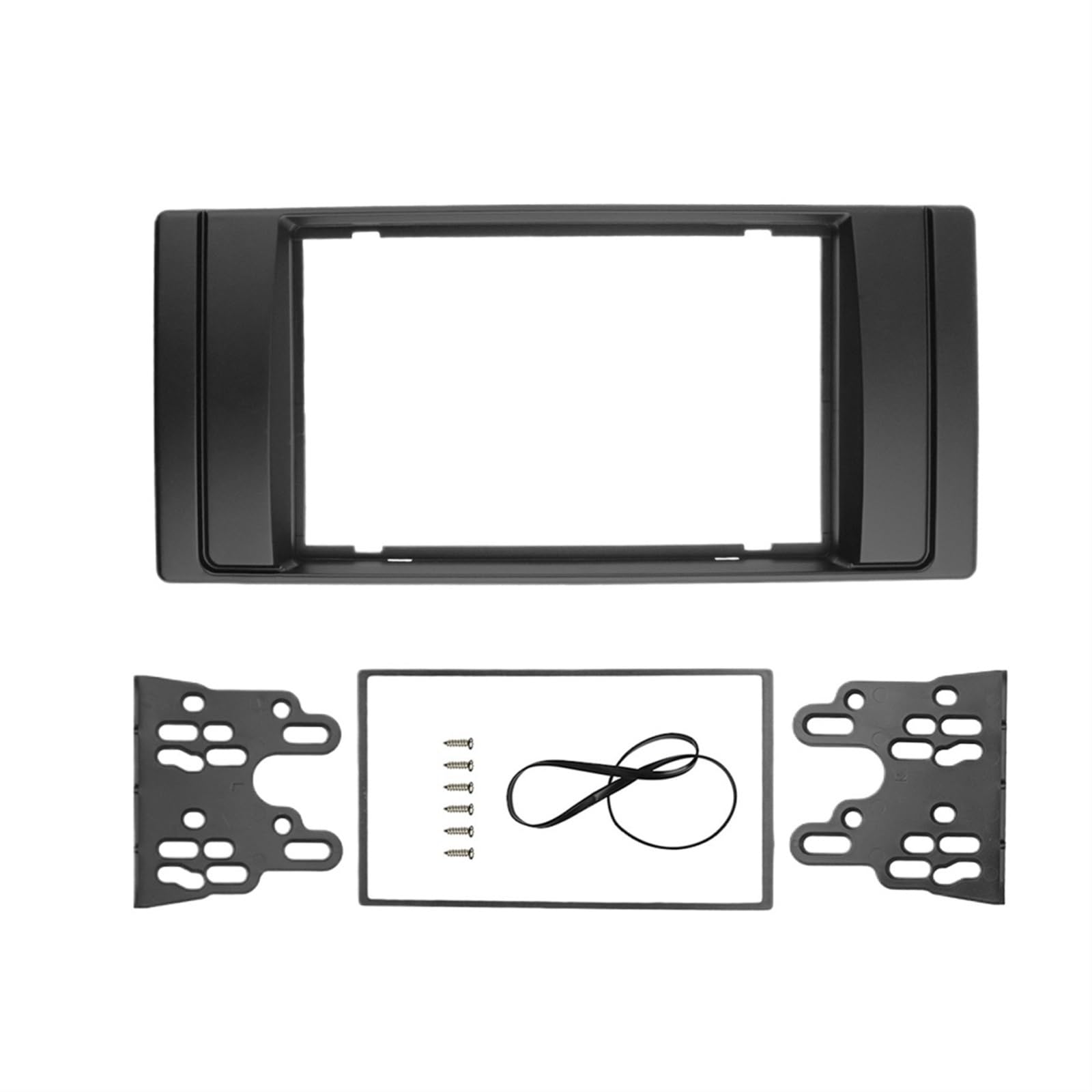 Auto-Audio-Rahmen Doppelte 2-Din-Blende/Passend for BMW 5er-Reihe E53 X5 E39 Radio-CD-DVD-GPS-Stereo-Player-Panel Armaturenbrett-Montageverkleidungssatz, umgebener Audiorahmen Autoradio Radioblende von SAEHEDRDDF