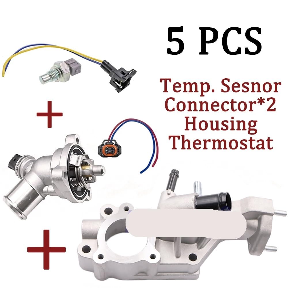 Auto-Thermostat 96437895 Thermostatgehäuse Montage/Passend for Chevrolet Spark M300 B12D1 1,0 1,2 2010-2015 25192923 24101252 96437895 96988257 Thermostat Kompatibel(5 PCS) von SAEHEDRDDF