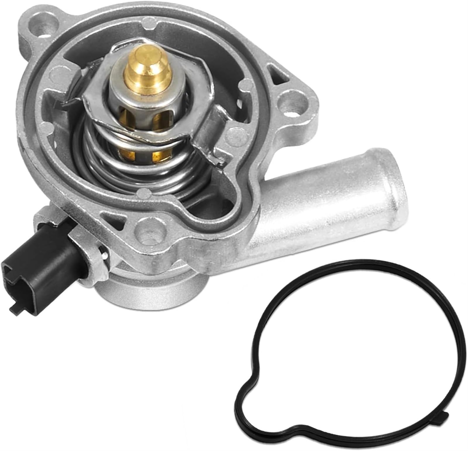 Auto-Thermostat Upgrade Aluminium-Motorkühlmittel-Thermostatgehäuse-Baugruppe, kompatibel mit Chevy Cruze Limited Sonic Trax Buick Encore 1.4L Thermostat Kompatibel von SAEHEDRDDF