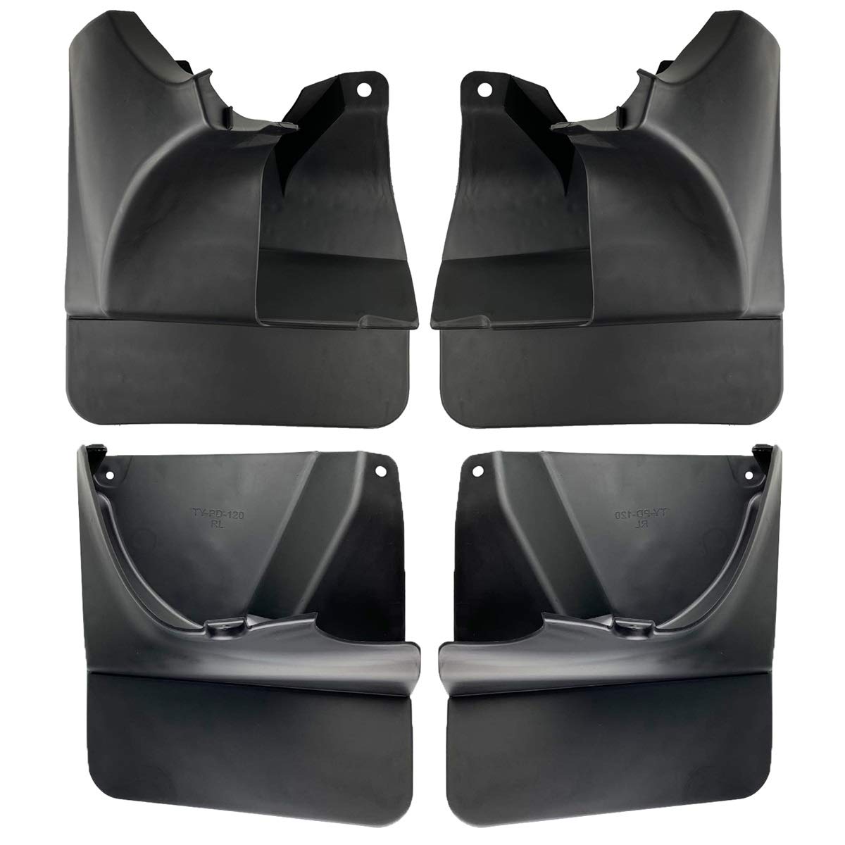 Geformte Schmutzfänger, Spritzschutz, Kotflügel vorne oder hinten, passend for Toyota Land Cruiser Prado FJ120 120 2003–2009 auto werkstatt zubehör(Front Rear) von SAEHEDRDDF