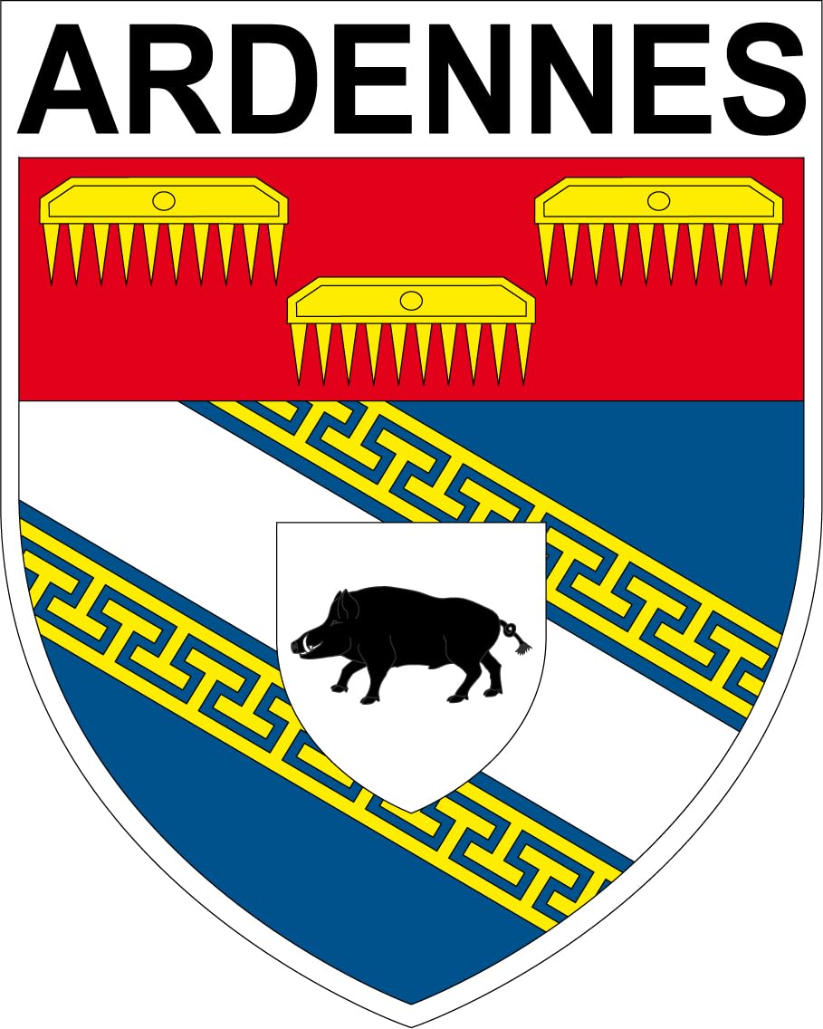 1 x Aufkleber 9 x 8 cm – Wappen der Ardennen Département 08 von SAFIRMES