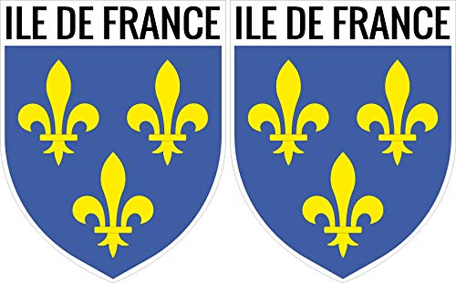 2 x Wappen Ile de France Aufkleber 4 x 5 cm ECUSSON Sticker von SAFIRMES