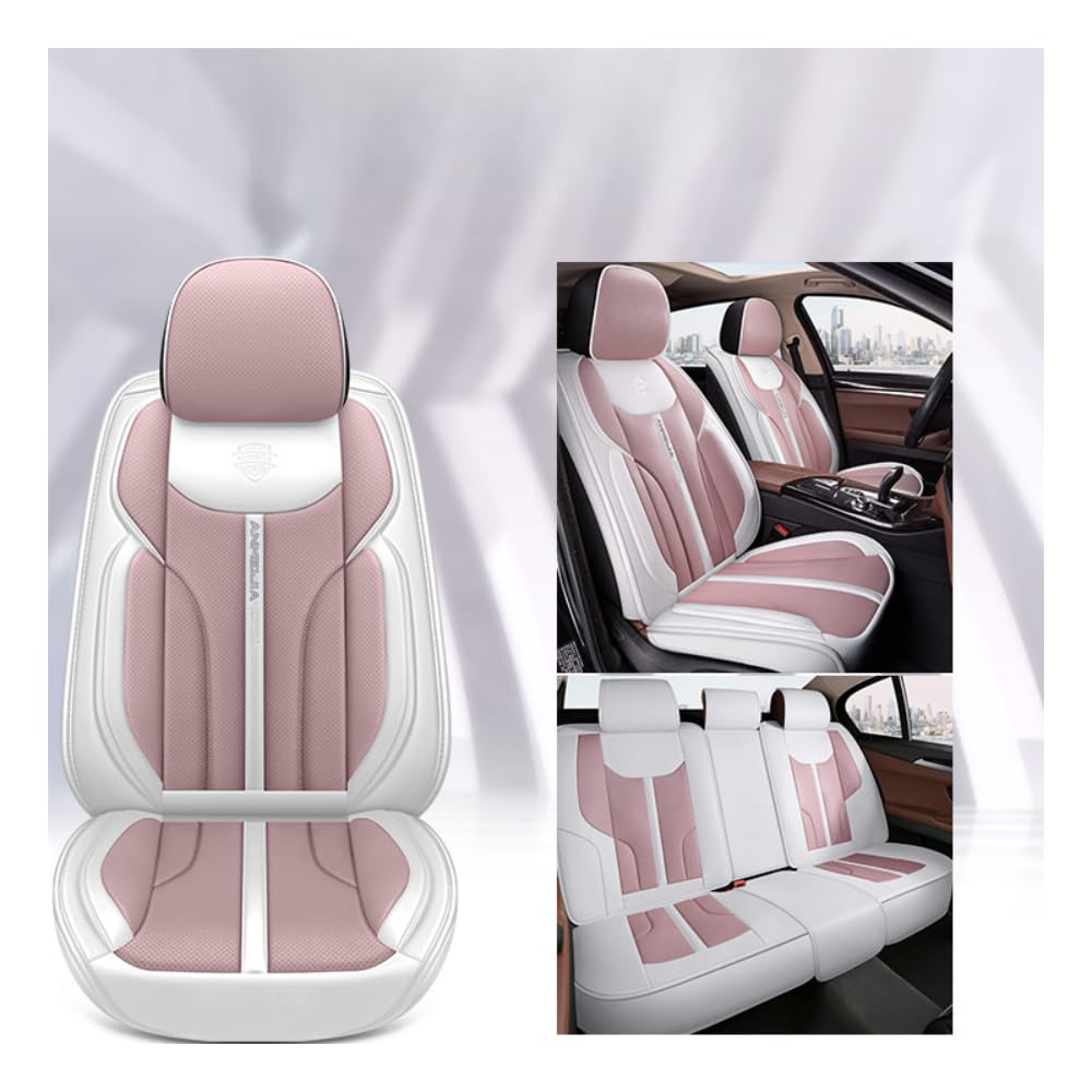 SAHFEE Sitzbezüge Auto Autositzbezüge Universal Set für VW Volkswagen Touareg/Variantl/Tiguan/Golf/New Beetle/Multivan/Sharan/Caravelle/Tiguan Auto Zubehör, Rosa von SAHFEE