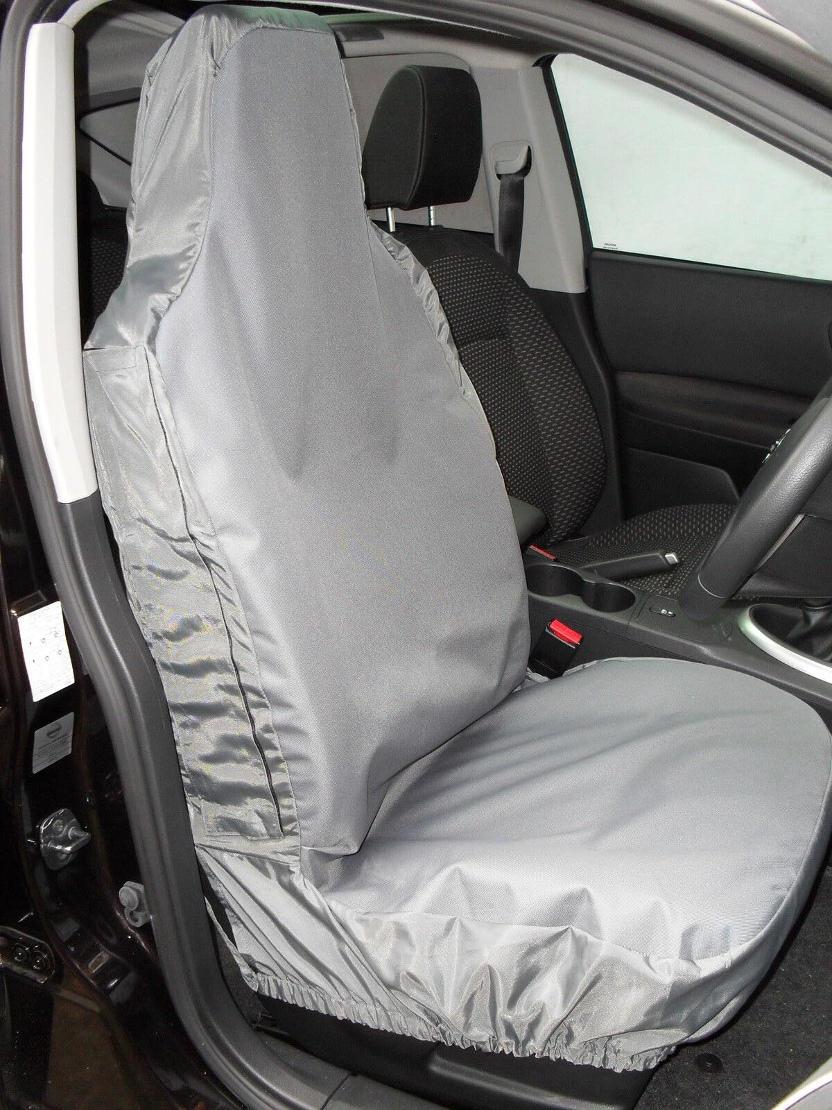 Passend für alle Chevrolet Automodelle, wasserdichte Sitzbezüge, strapazierfähiges Segeltuch in Grau – 2 Vordersitzbezüge von SAI BABA's CAR SEAT COVERS LIMITED