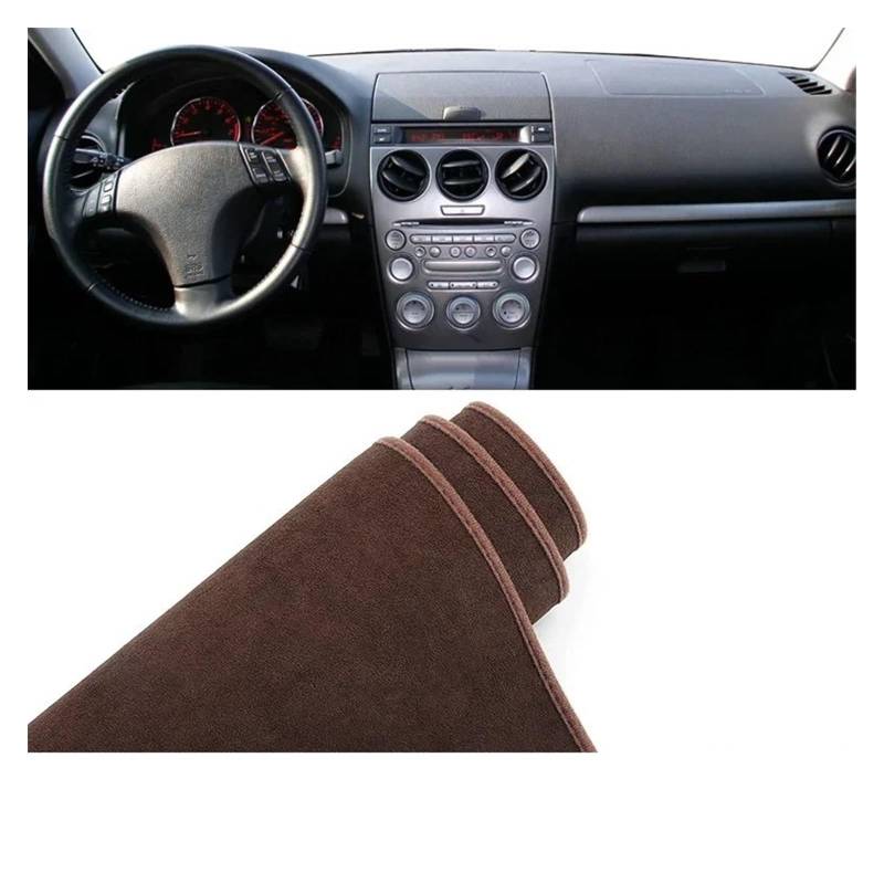 Auto Armaturenbrett Abdeckung Matte Für Mazda 6 Für GG 2002 2003 2004 2005 2006 2007 Auto Armaturenbrett Abdeckung Instrument Schreibtisch Sonnenschutz Matte Dash rutschfeste Pad(B LHD Brown) von SAIBOL