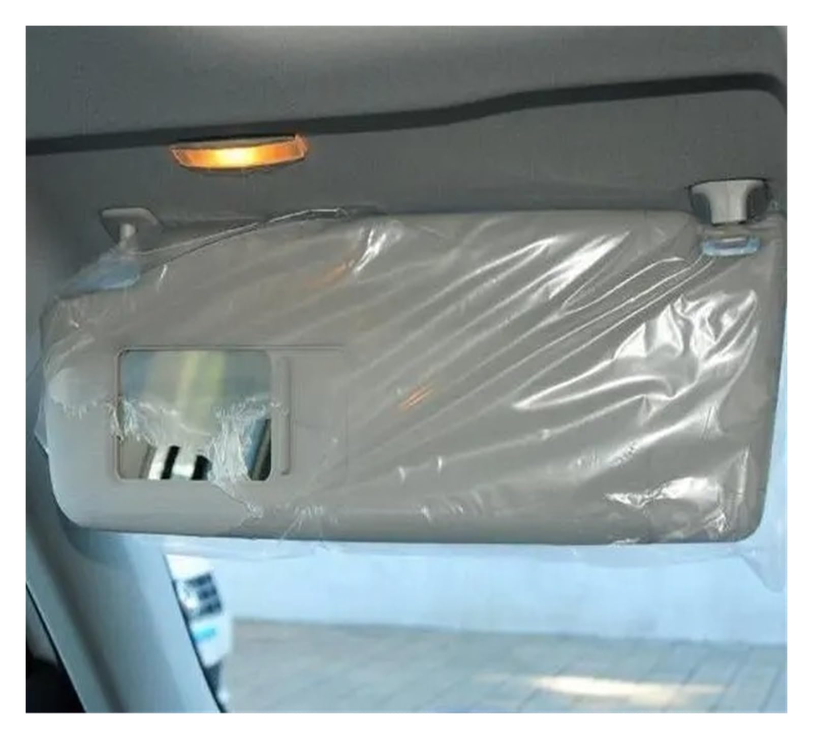 Auto-Sonnenschutz Autozubehör Für VW Für Tiguan 2008-2010 2011 2012 2013 2015 2016 Innensonnenblende Mit Licht Mit Spiegel Frontvisierbaugruppe Visier(Left Side Gray) von SAIBOL