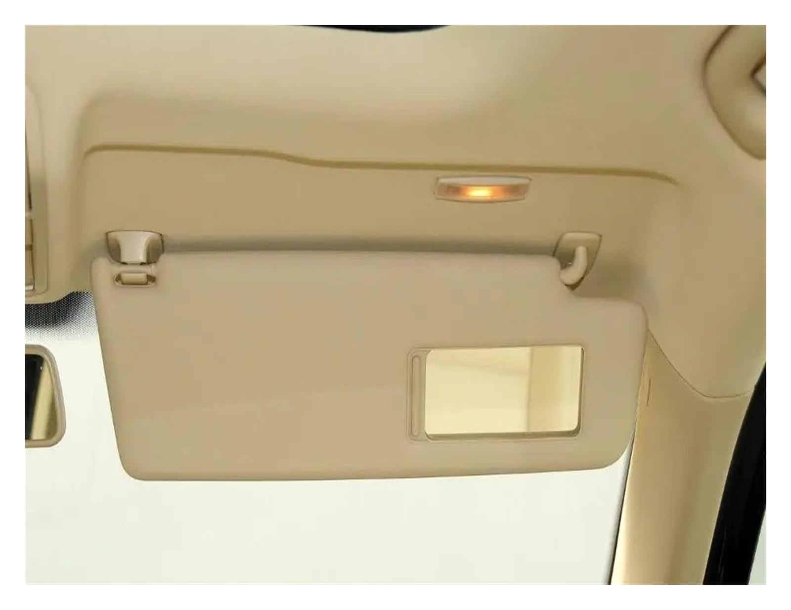 Auto-Sonnenschutz Autozubehör Für VW Für Tiguan 2008-2010 2011 2012 2013 2015 2016 Innensonnenblende Mit Licht Mit Spiegel Frontvisierbaugruppe Visier(Right Side beige) von SAIBOL