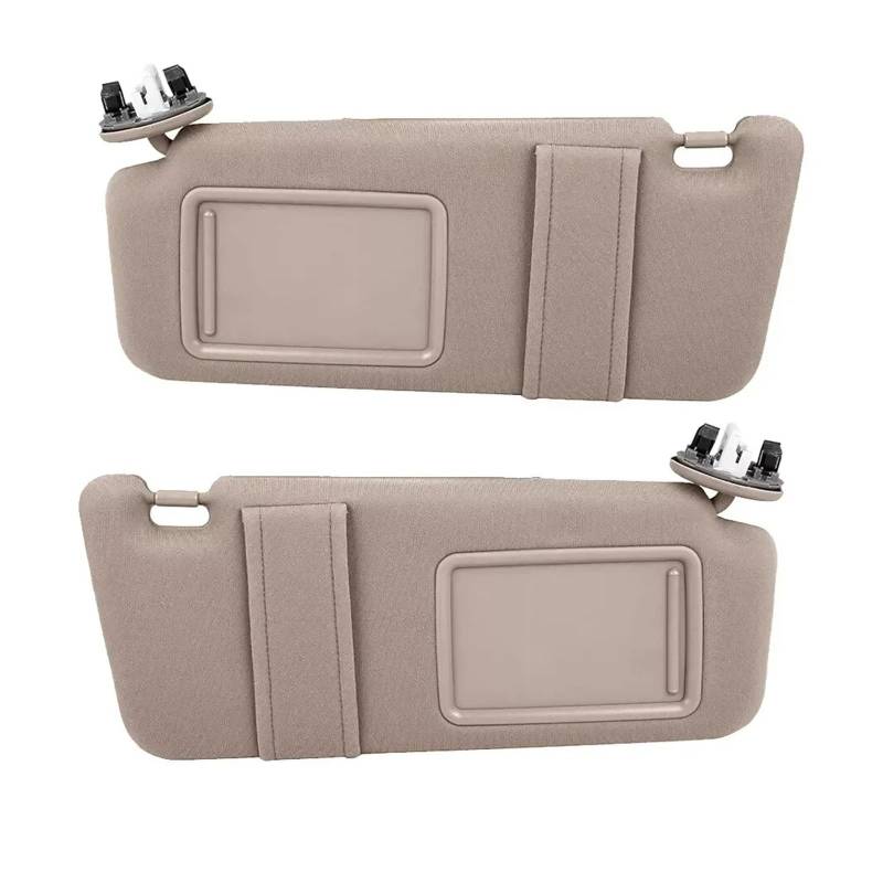 Auto-Sonnenschutz Für Toyota Für Camry 2007-2011 Grau/Beige Auto-Sonnenblende Paar Linke Und Rechte Seite Ohne Schiebedach Ersatz-Autoinnenteile Visier(Beige) von SAIBOL