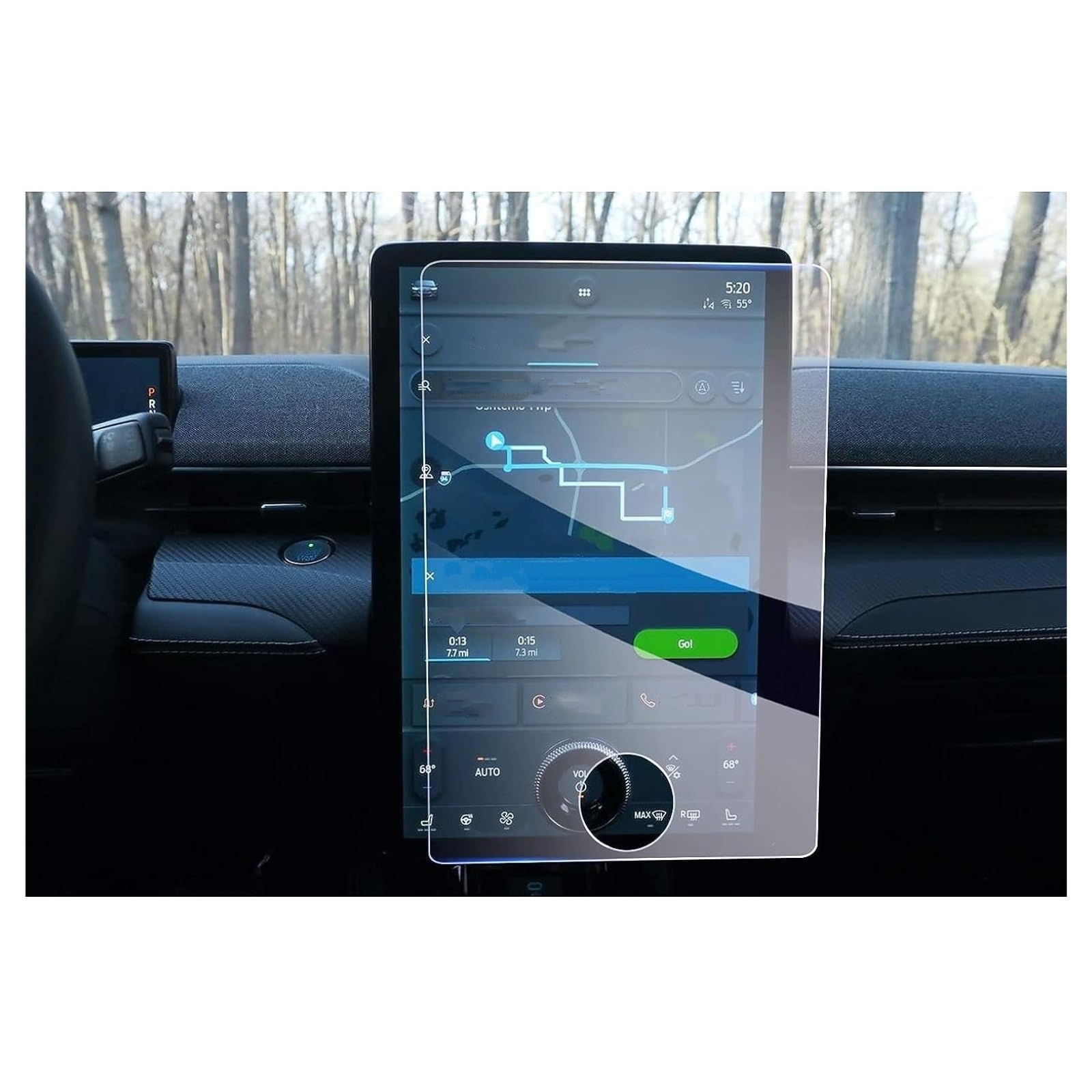 Displayschutz-Folie Für Ford Für Mustang Für Mach-E 2021 2022 2023 Auto LCD GPS Navigation Gehärtetes Glas Und Dashboard-Bildschirm Filmschutz Displayschutzfolie von SAIBOL