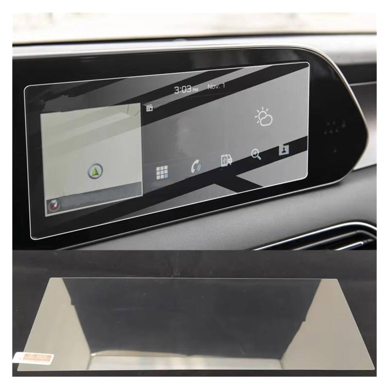 Displayschutz-Folie Für Hyundai Für Palisade 2020-2023 10,25 Zoll Auto-Infotainment-Radio GPS-Konsole Navigation Schutz Gehärtetem Glas Displayschutz Displayschutzfolie von SAIBOL