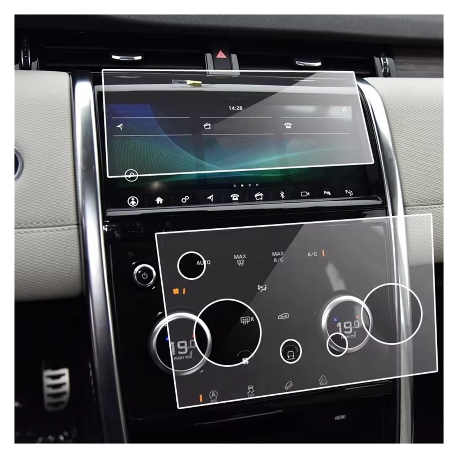 Displayschutz-Folie Für Land Für Rover Für Discovery Sport L550 2020 Auto GPS-Navigation Klimaanlage LCD-Bildschirm Schutzfolie Aus Gehärtetem Glas Displayschutzfolie von SAIBOL