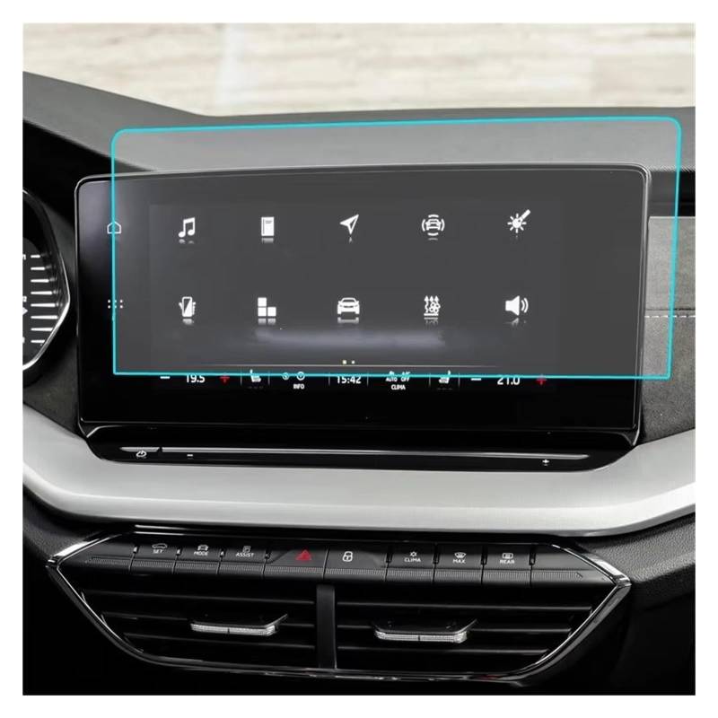 Displayschutz-Folie Für Skoda Für Octavia 4 2020 10 Zoll Autoradio Navigation Display Bildschirm Gehärtetes Glas Schutzaufkleber Infotainment Columbus Displayschutzfolie von SAIBOL