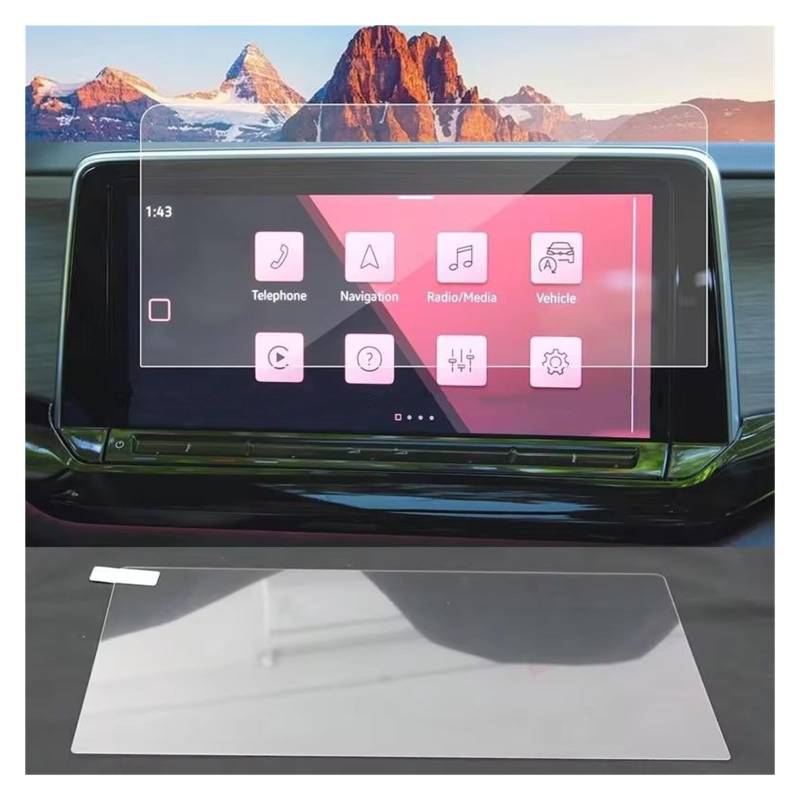 Displayschutz-Folie Für VW Für Atlas 2024 12 Zoll Infotainmentsystem Auto GPS Navigation Radio Bildschirm Gehärtetes Glas Displayschutzfolie Displayschutzfolie von SAIBOL