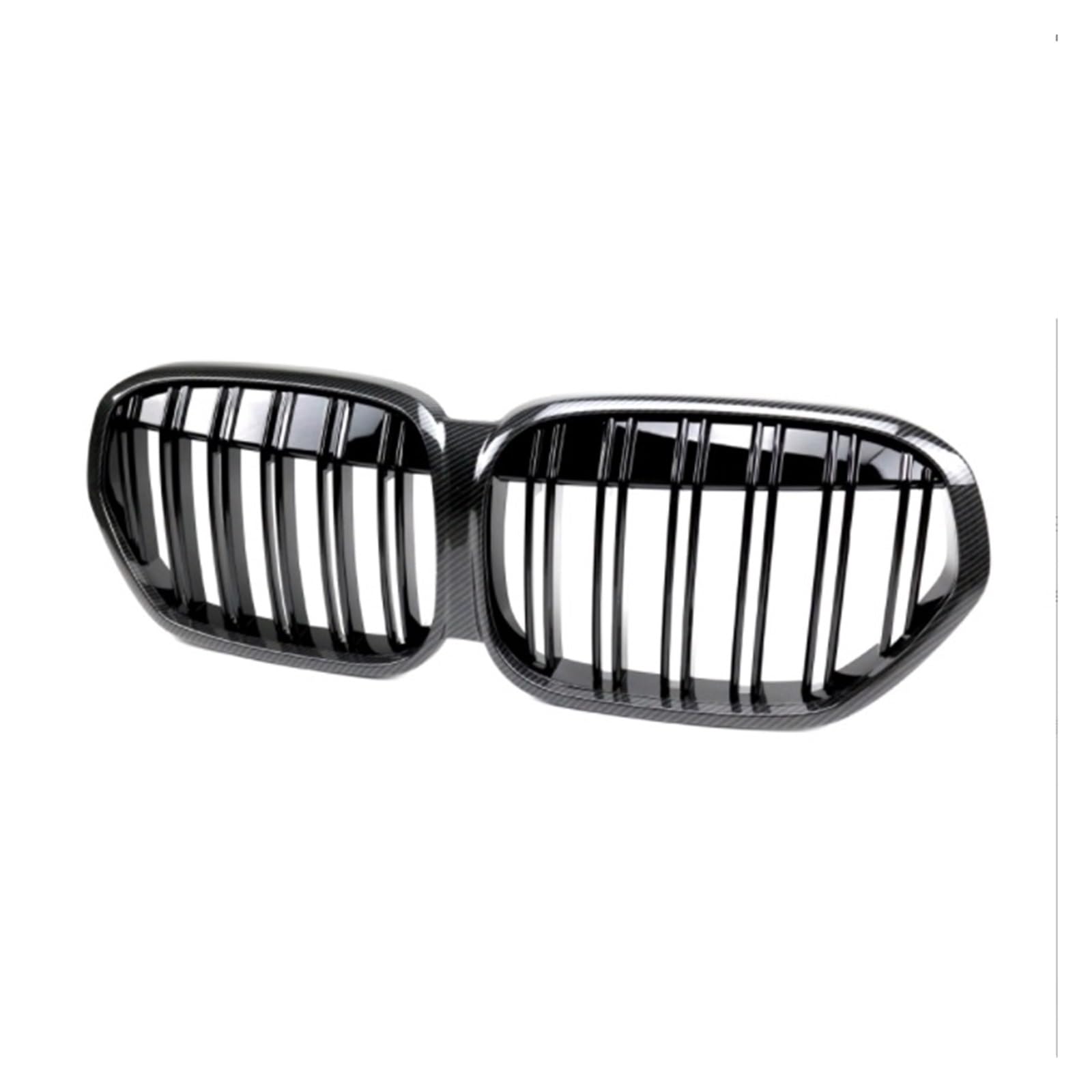 Frontgrill 1 Paar Front Gitter Für X1 F49 2020 2021 2022 Glanz Matt Schwarz Nieren Grill Ersatz Racing Front Stoßstange Gitter Front Kühlergrille(Kohlefaser) von SAIBOL