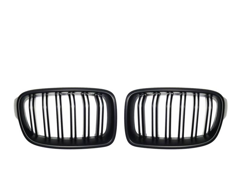 Frontgrill 1 Paar Für 3er F30 F35 2012 2013-2018 2019 Auto-Kühlergrill Nieren-Renngrill Ersatz-Rennsport-Frontstoßstange Schwarzer Kühlergrill Front Kühlergrille(Matt-schwarz) von SAIBOL