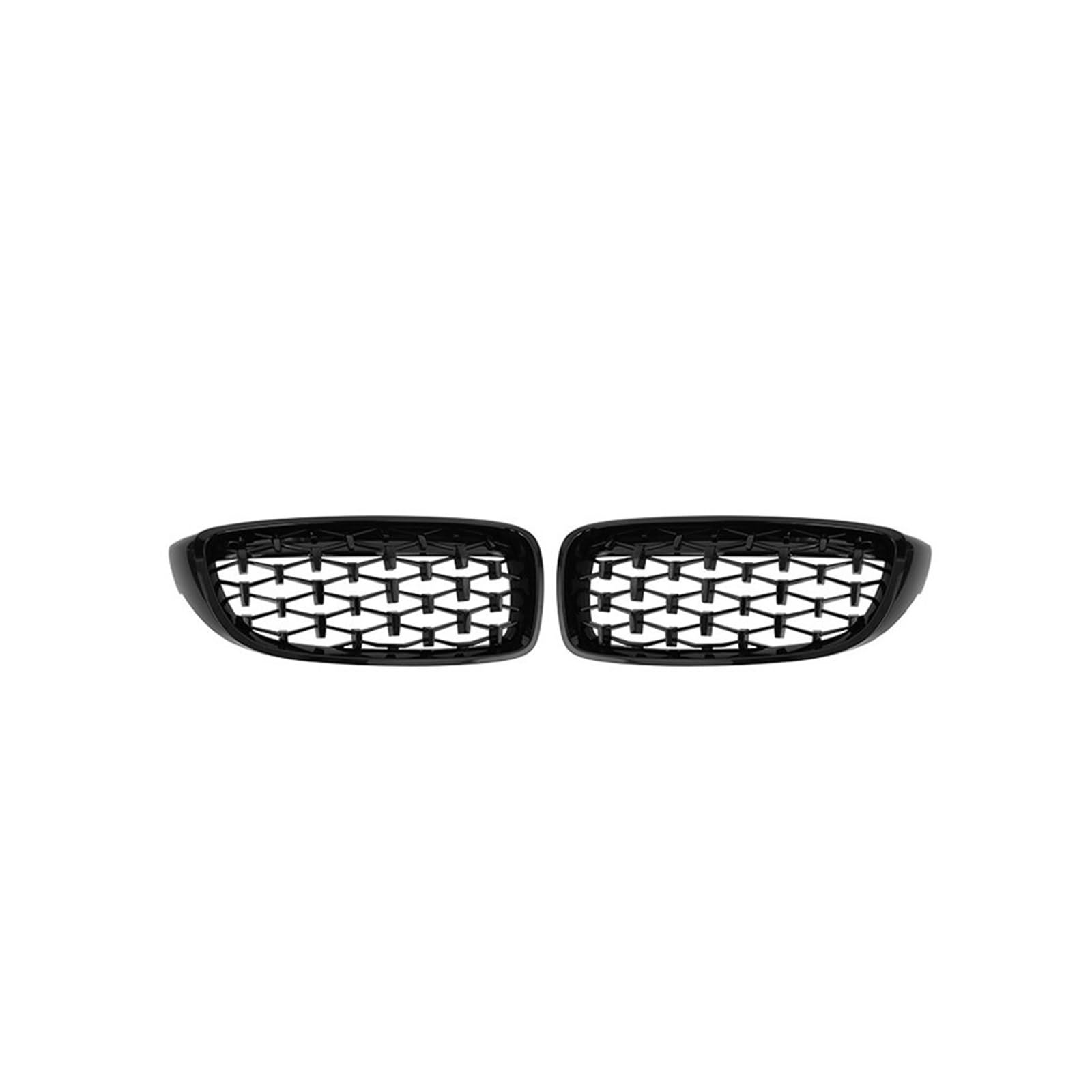 Frontgrill 2-teiliger Frontstoßstangen-Diamant-Nierengrill, Renngrill Für F32 F33 F36 F80 F82 Cabriolet Coupe 425i 430i 440i 435i 2013-2015 2016 2017 2018 Front Kühlergrille(Schwarz) von SAIBOL