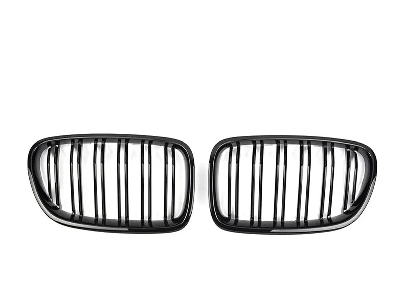 Frontgrill 2-teiliger Nierengrill Im Autostil In Schwarz Mit Doppellamellen Für Die Frontpartie Von 5er F10 F11 F18 2010-2017, Dual Line Racing Grilles Front Kühlergrille(Glossy Black) von SAIBOL