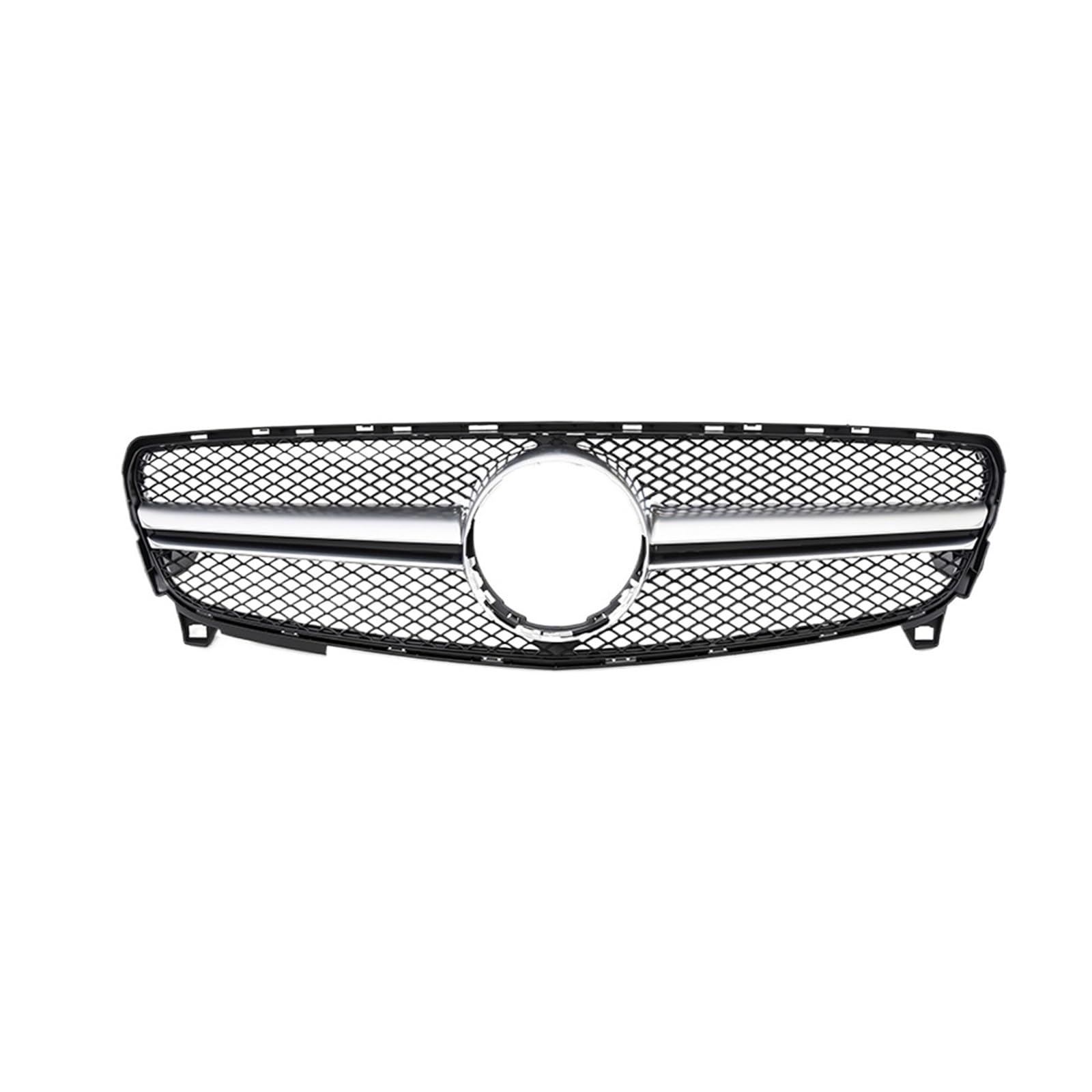 Frontgrill 2016 2017 2018 Für Benz A-Klasse W176 A180 A200 A220 A250 A45 AMG & GTR & Diamant Stil Kühlergrill Grill Front Kühlergrille(AMG-Silver) von SAIBOL