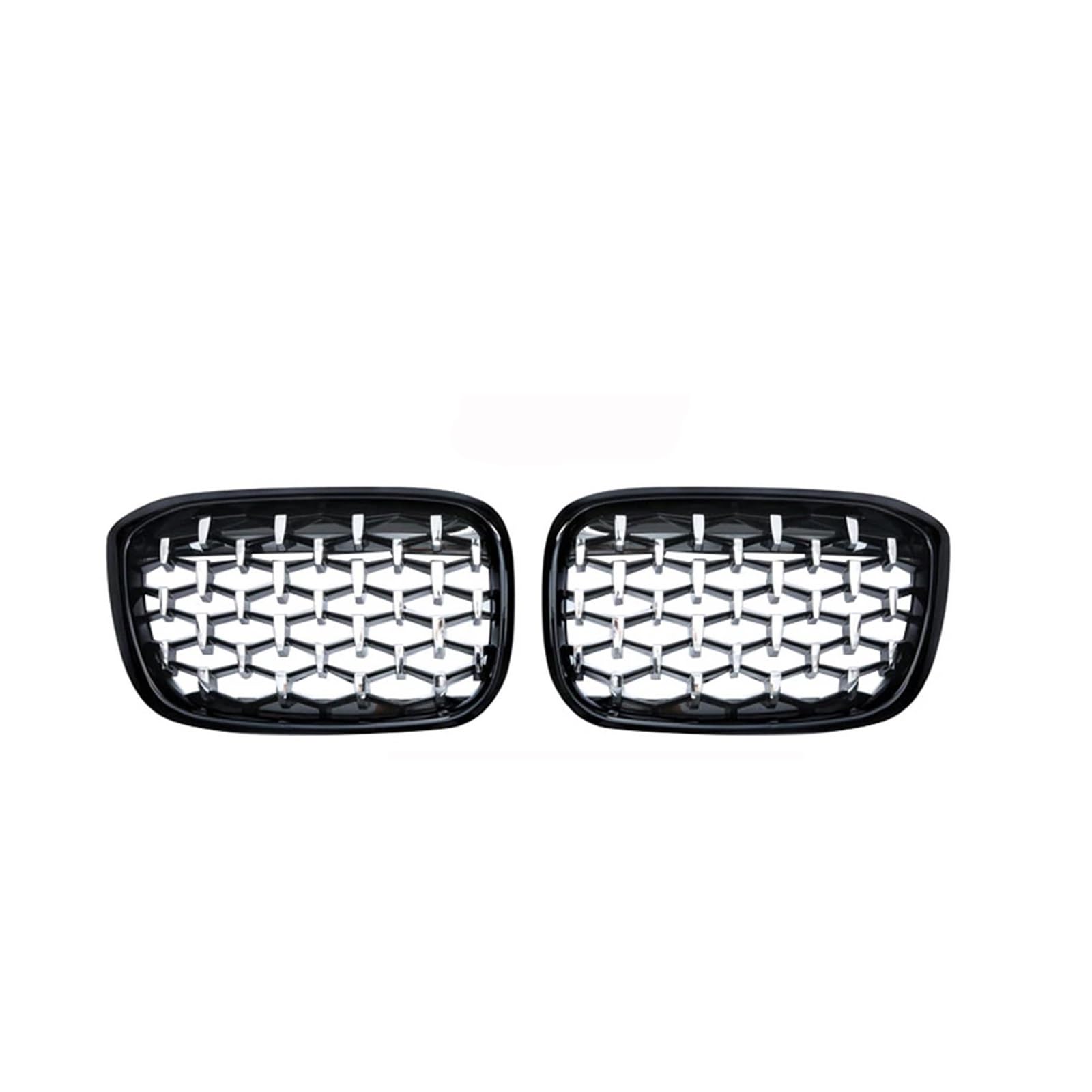 Frontgrill Auto Diamant Grill Front Stoßstange Grills Abdeckung Für X3 G01 G08 G02 2018 2019 2020 2021 Trim Racing Gitter Für x4 Grille 2019 Front Kühlergrille(Silver Black Grill) von SAIBOL