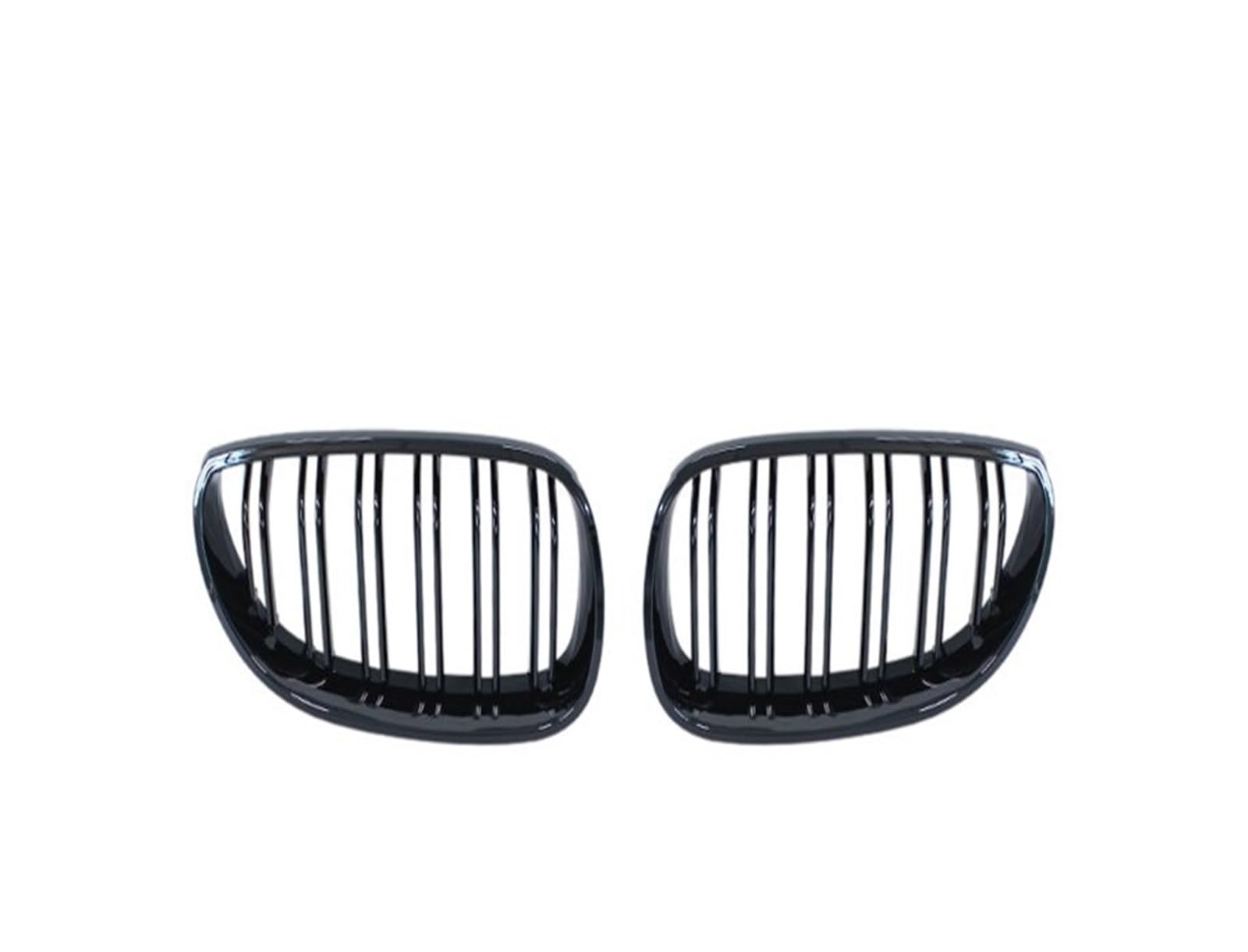 Frontgrill Auto Frontgrill Nieren Racing Grill Gitter Glanz Schwarz Auto Neue Doppellamelle Für E60 E61 5 Serie 2003-2009 Front Kühlergrille(Double Line Black) von SAIBOL