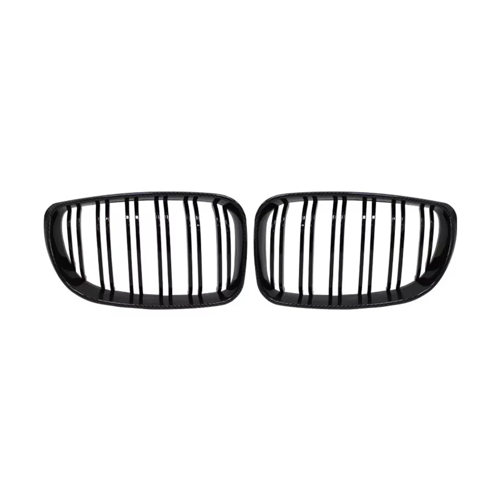 Frontgrill Auto-Grill, Schwarz Glänzend Nierengrill Doppellamellen Doppellinien-Grills Für E81 E87 E82 E88 128I 130I 135I Ausgewählt 2007–2011 Front Kühlergrille(Kohlefaser) von SAIBOL