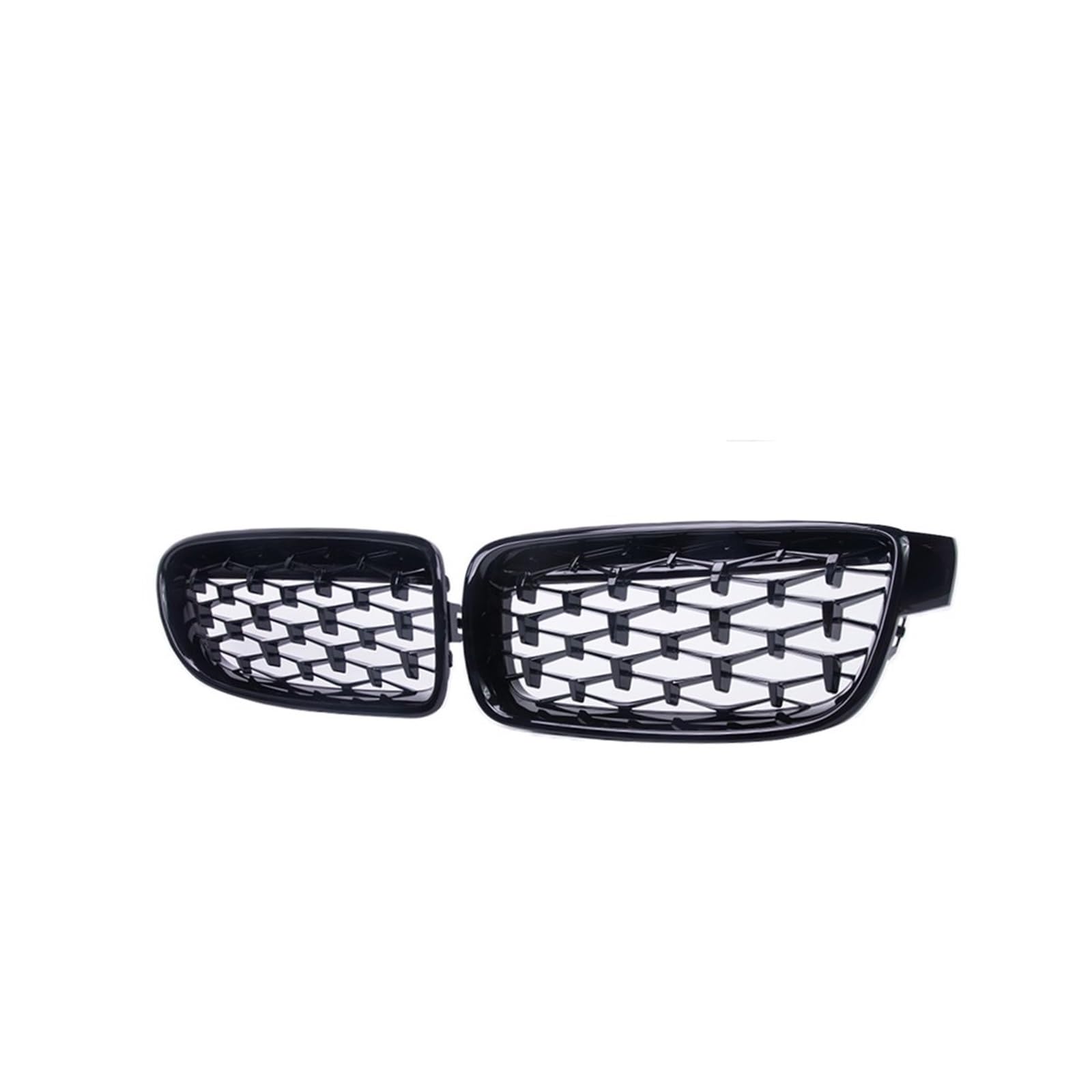 Frontgrill EIN Paar Chrom-Nierengitter Im Meteor-Stil, Diamant-Renngitter Für 3er-Reihe F30 F35 F31 2012 2013–2017 2018 Front Kühlergrille(Glossy Black) von SAIBOL