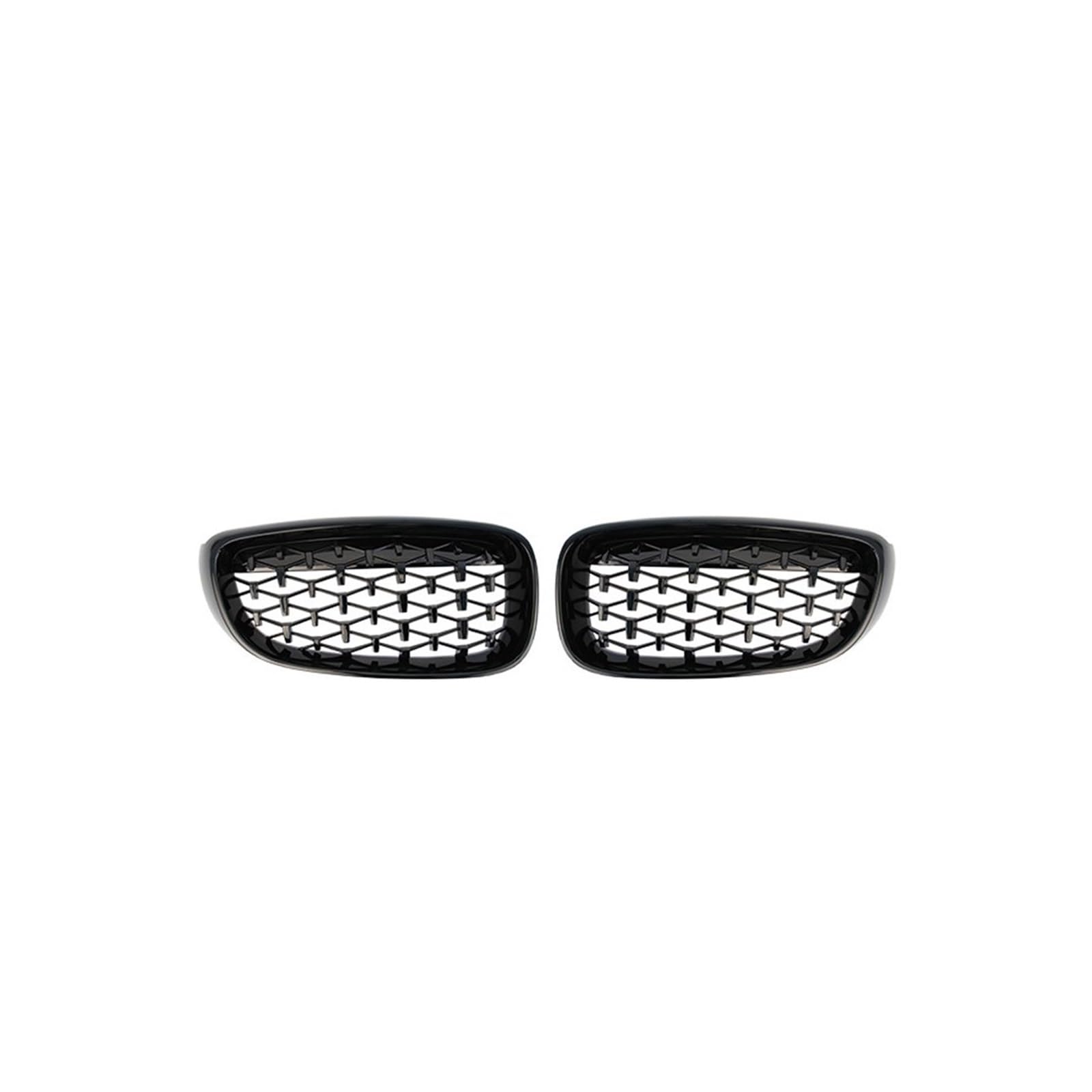 Frontgrill EIN Paar Für 3er GT F34 Für Gran Für Turismo 328i 330i 335i 340i 2012-2018 2019 Kühlergrill Chrom Diamant Nierengrill Meteor Style Front Kühlergrille(Schwarz) von SAIBOL