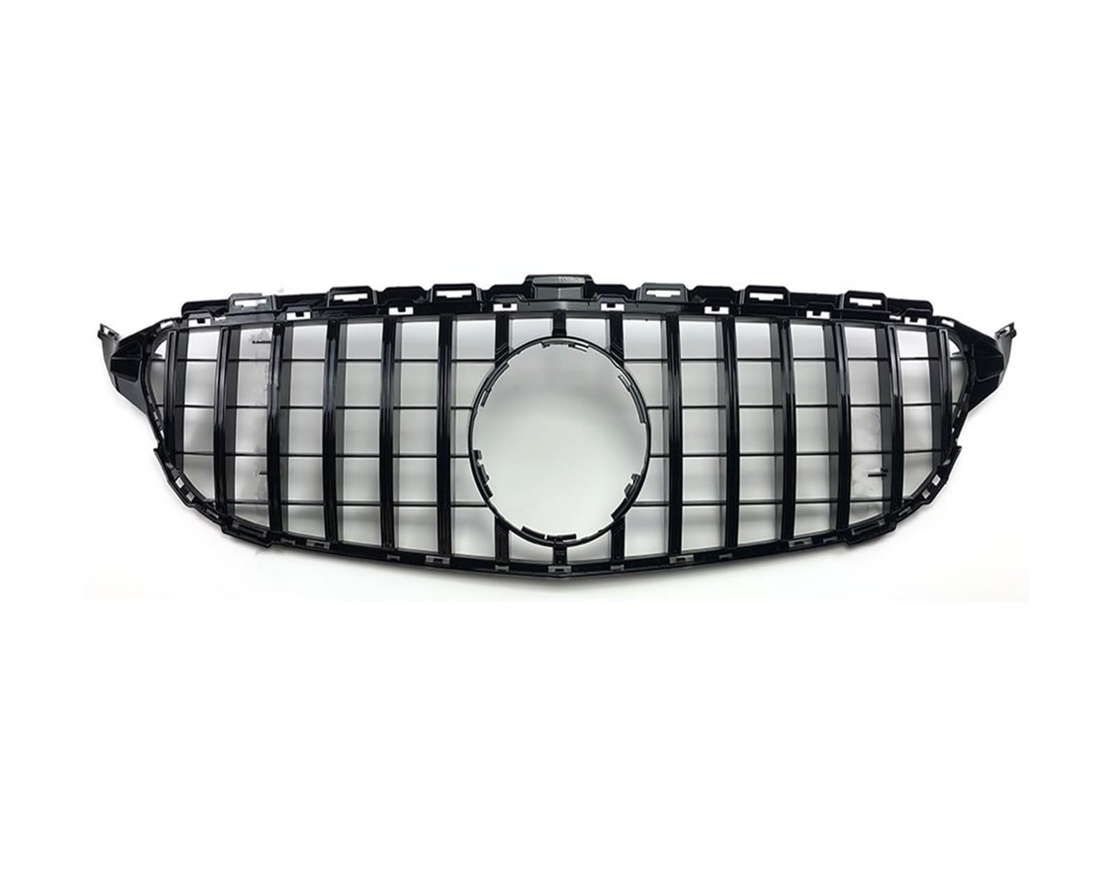 Frontgrill Frontgrill Für W205 Grill C205 S205 Für Benz C 2014-2021 C200 C260 C180 C250 C300 Coupe AMG Tuning Front Kühlergrille(A 14-18 Glossy Black) von SAIBOL