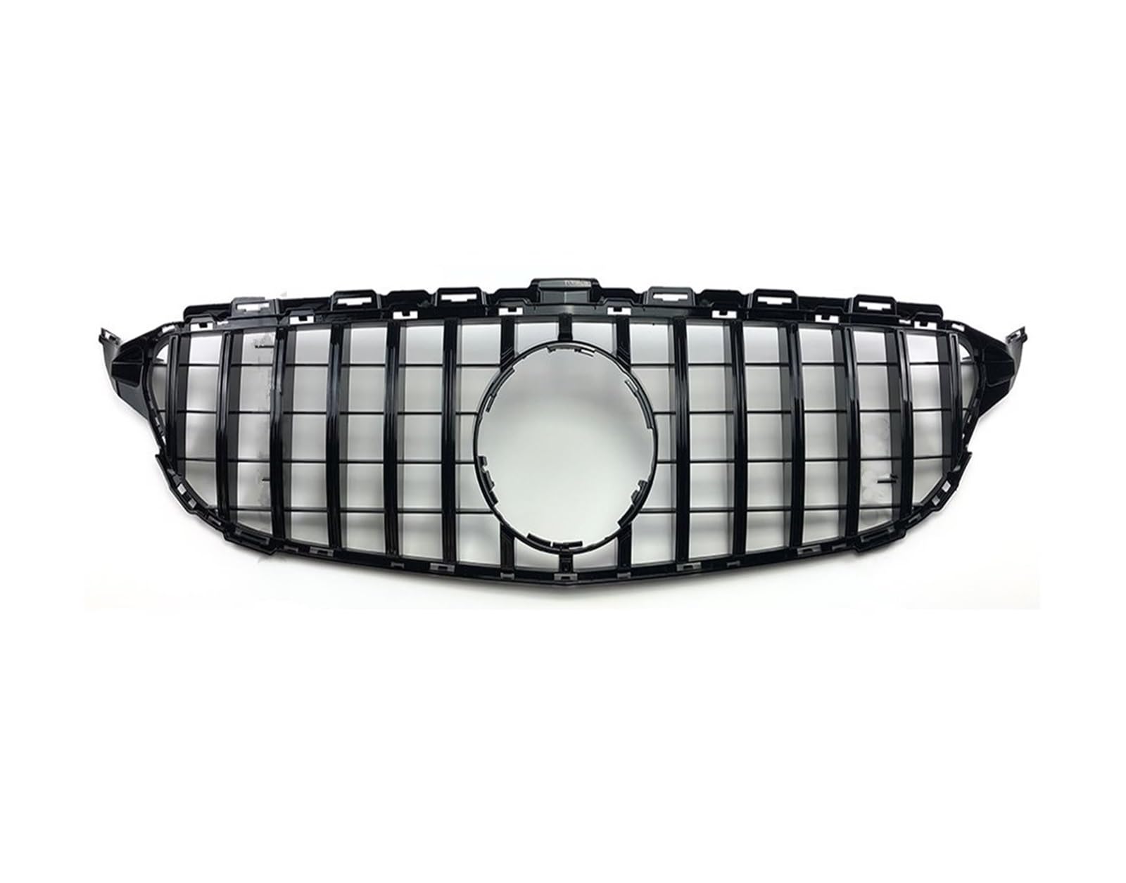 Frontgrill Frontgrill Für W205 Grill C205 S205 Für Benz C 2014-2021 C200 C260 C180 C250 C300 Coupe AMG Tuning Front Kühlergrille(B14-18 Chrome Silvery) von SAIBOL