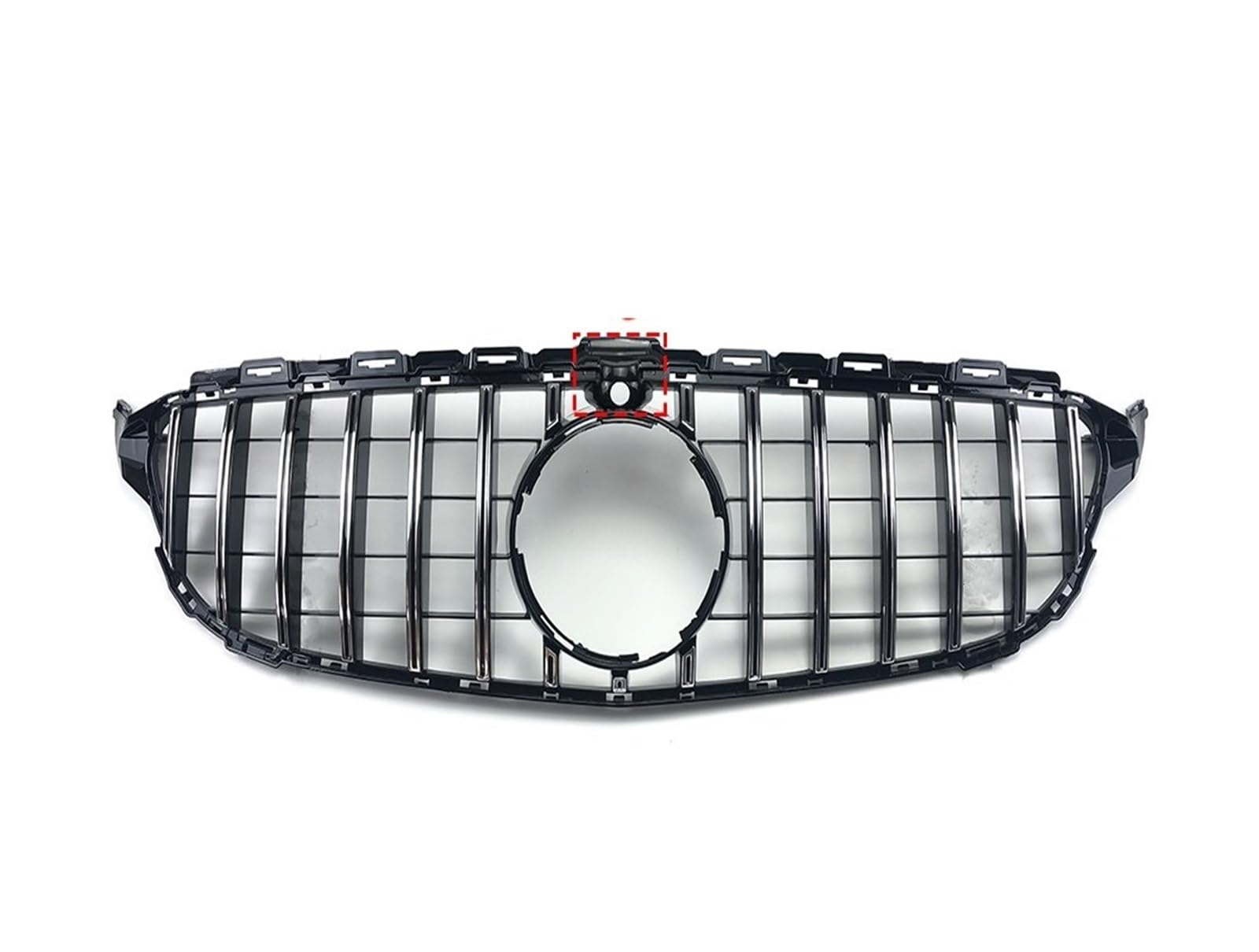 Frontgrill Frontgrill Für W205 Grill C205 S205 Für Benz C 2014-2021 C200 C260 C180 C250 C300 Coupe AMG Tuning Front Kühlergrille(D 14-18 Black with Cam) von SAIBOL