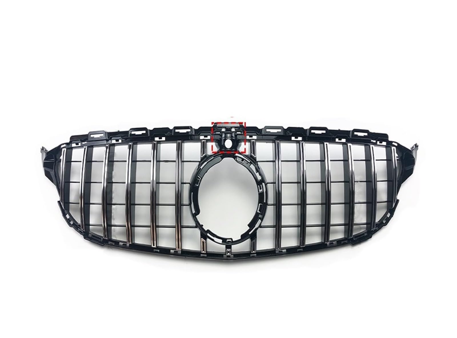 Frontgrill Frontgrill Für W205 Grill C205 S205 Für Benz C 2014-2021 C200 C260 C180 C250 C300 Coupe AMG Tuning Front Kühlergrille(I 14-18 Chrome Silvery) von SAIBOL