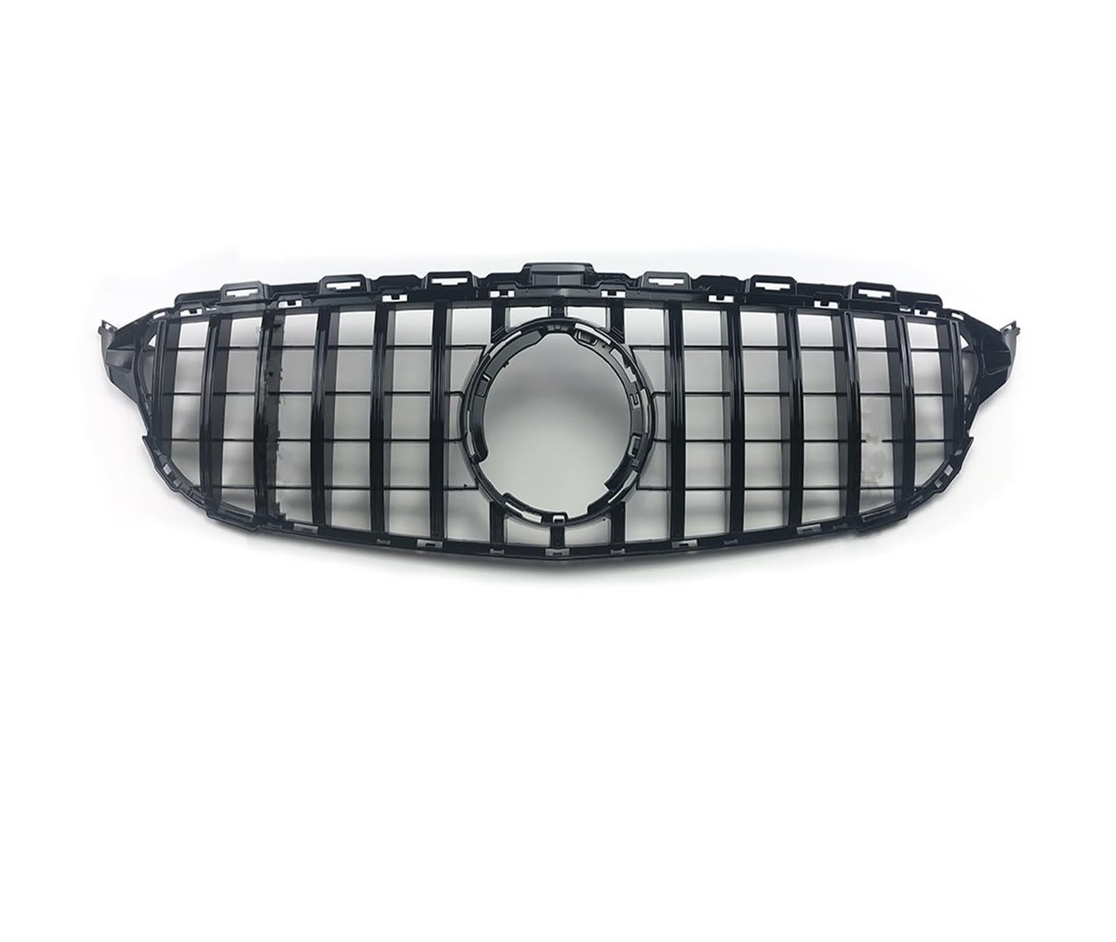 Frontgrill Frontgrill Für W205 Grill C205 S205 Für Benz C 2014-2021 C200 C260 C180 C250 C300 Coupe AMG Tuning Front Kühlergrille(J 14-18Silver with Cam) von SAIBOL