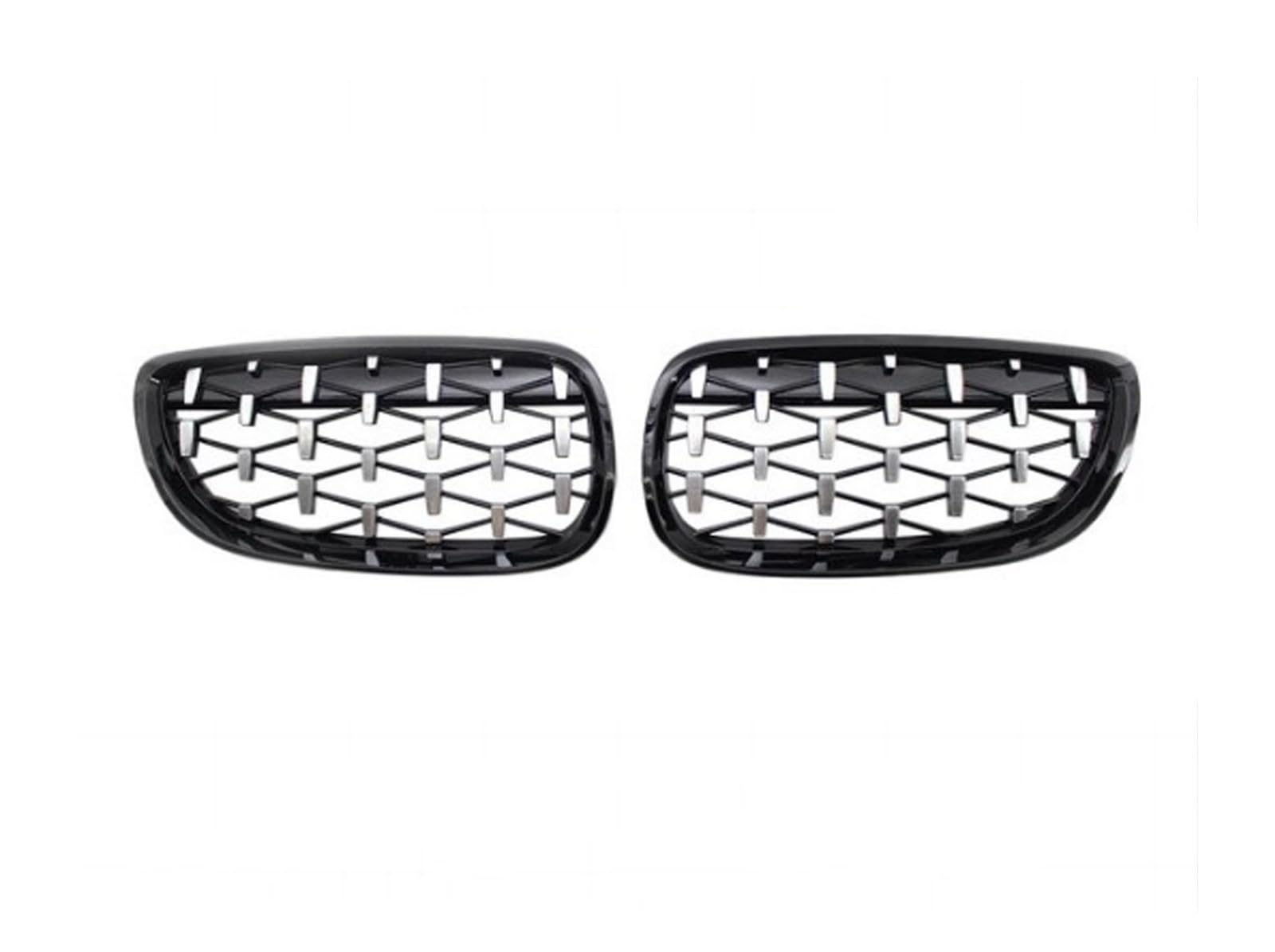 Frontgrill Für 3er E92 E93 M3 2-Türer 2006-2009/2010-2013 Frontnierengrill Kühlergrill Sportwagen-Tuning-Zubehör Front Kühlergrille(06-09 GBlack Silver) von SAIBOL