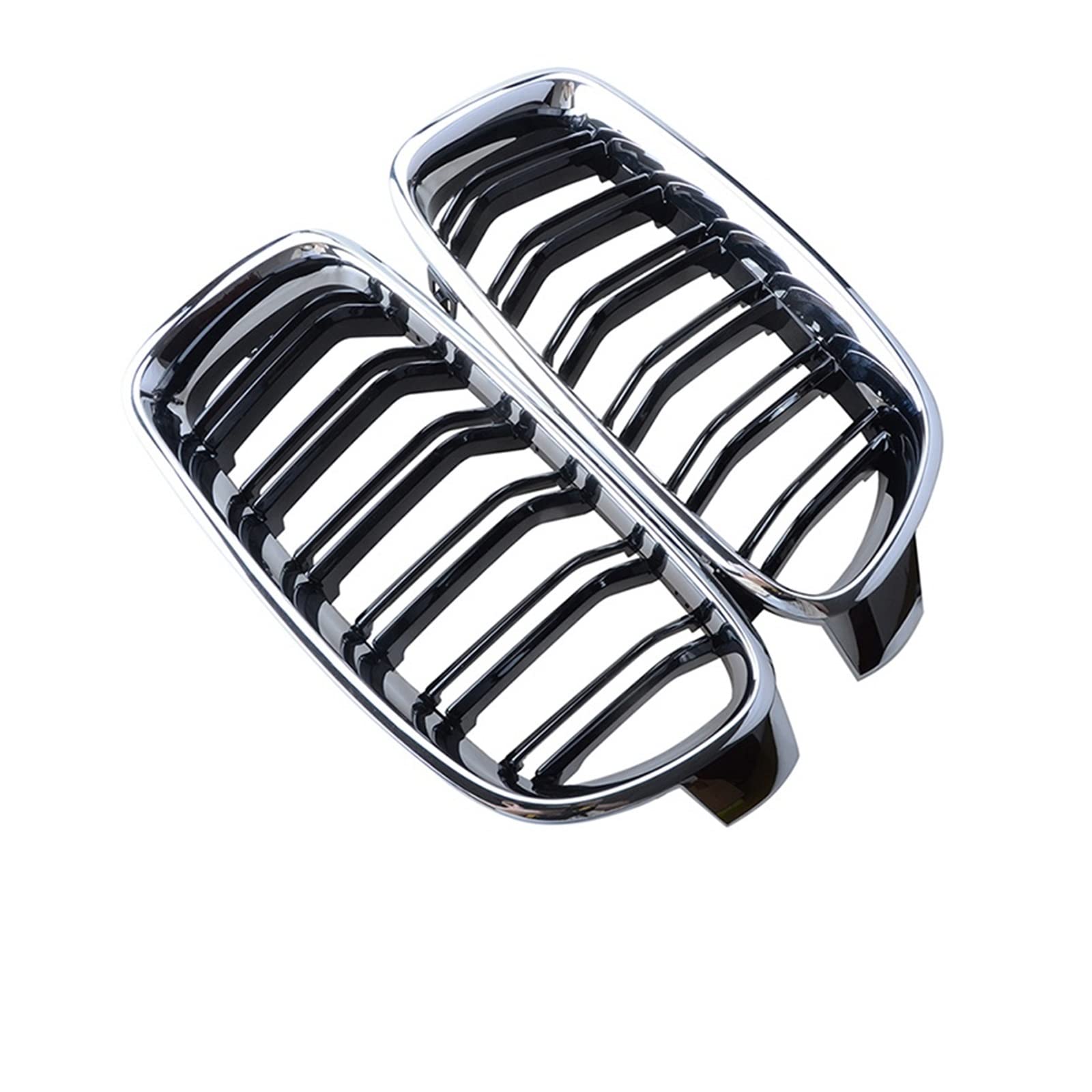 Frontgrill Für 3er F30 F31 F35 2012-2019 Limousine Front Nierengrill Chrom Überzug Racing Grille Autozubehör Front Kühlergrille(Front Kidney 4) von SAIBOL