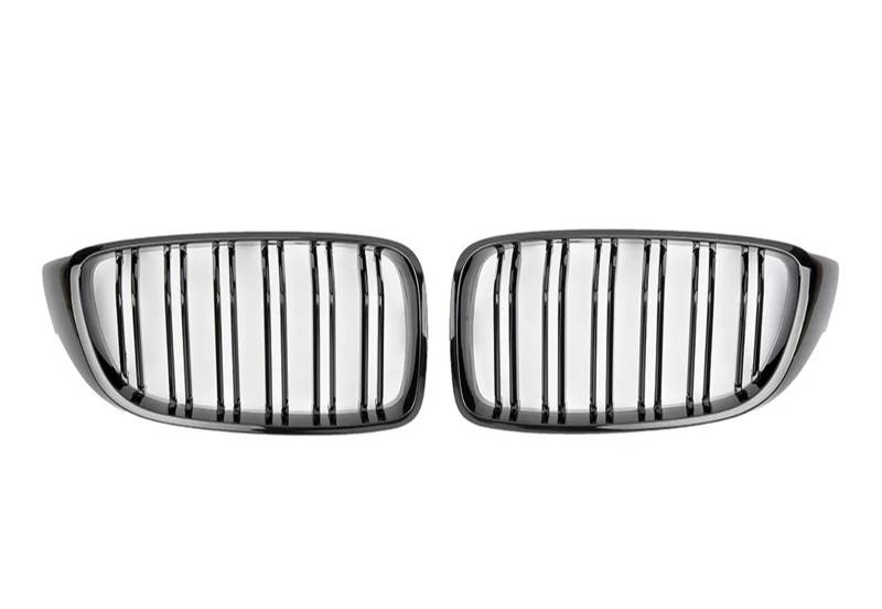 Frontgrill Für 4 Serie 428i 440i 435i F33 F36 F80 M3 F82 F32 M3 F83 M4 2013-2020 Carbon Fiber Niere Grille ABS Front Stoßstange Racing Grill Front Kühlergrille(Glossy Black) von SAIBOL