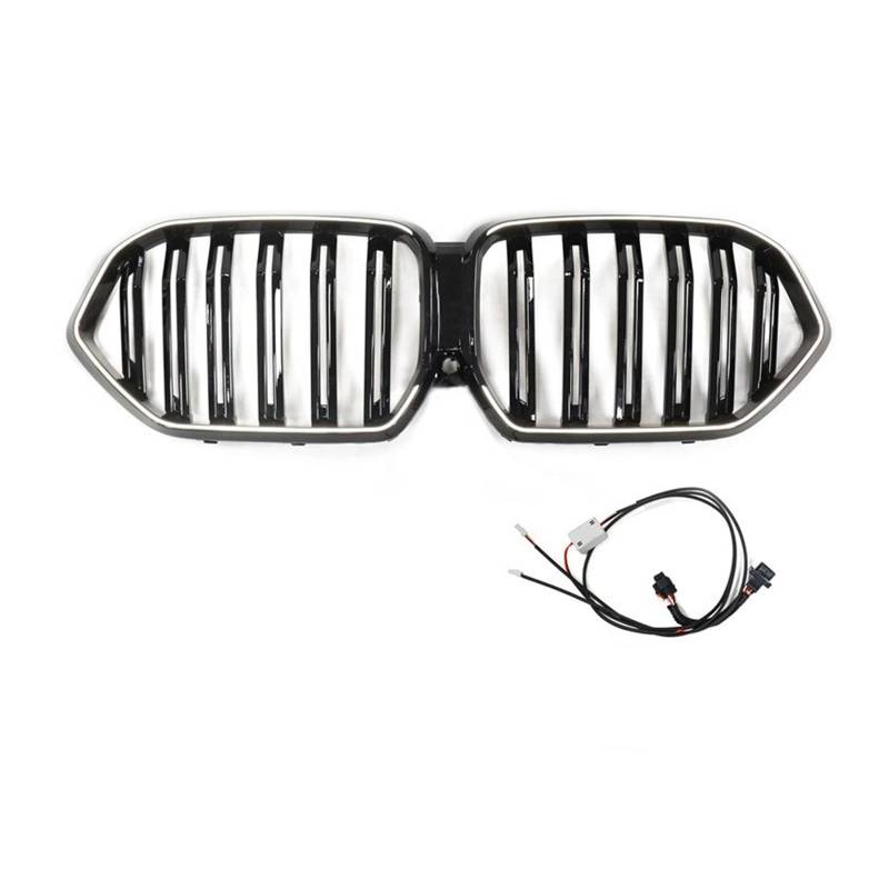 Frontgrill Für 5 Series G20 G30 G32 G05 G06 G01 G02 G08 X3M F95 F96 F30 F10 I3 Ix3 Ix4 Mit LED-Leuchten Auto Frontstoßstangengrill Front Kühlergrille(20-22 G06) von SAIBOL