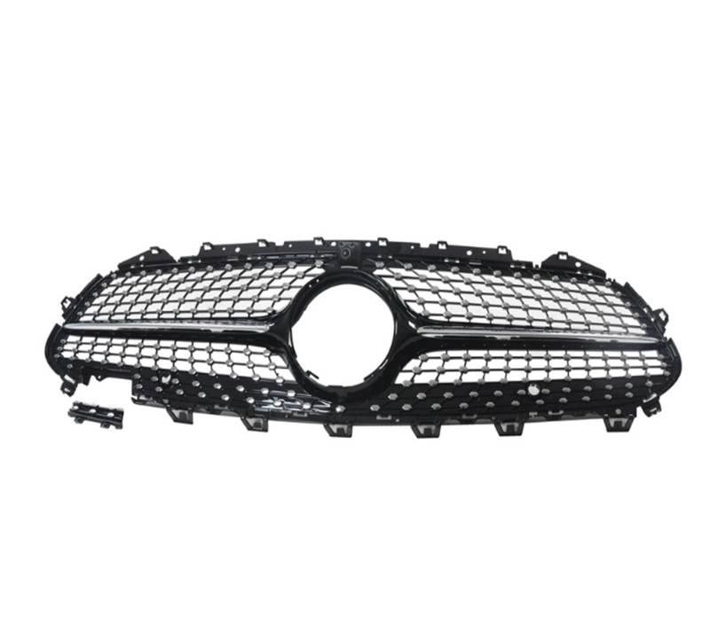 Frontgrill Für Benz Für CLS-Klasse W257 C257 2019 2020 2021 2022 Autozubehör Kühlergrill Mittelnetz Grills Montagerahmenabdeckung Front Kühlergrille(CLS 19-22 Black B) von SAIBOL