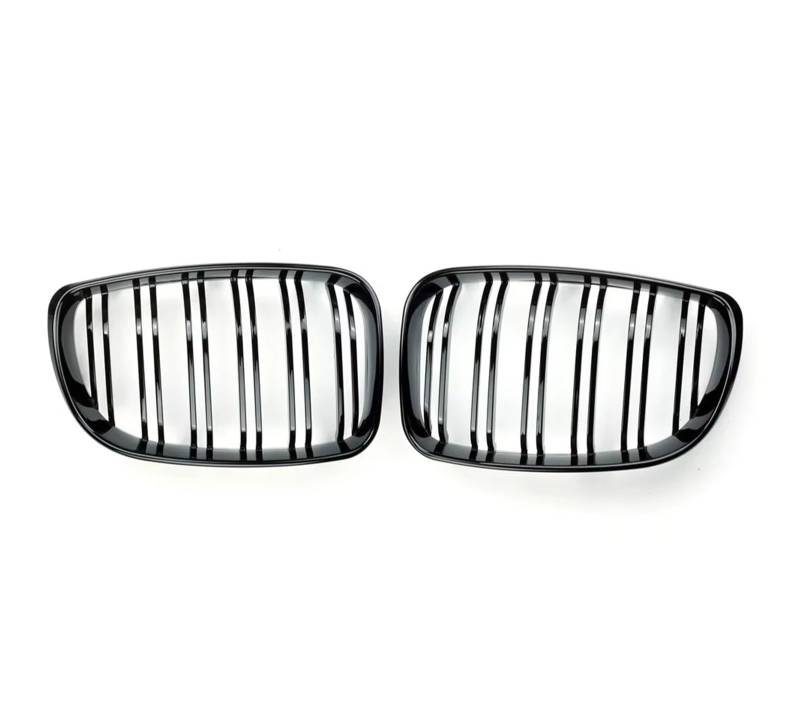 Frontgrill Für E81 E82 E87 E88 135I 128I 130I 2008-2011 Auto Vorderen Stoßfänger Nierengrill Racing Grills Gitter Glanz Schwarz Dual Lamellen Grill Front Kühlergrille von SAIBOL