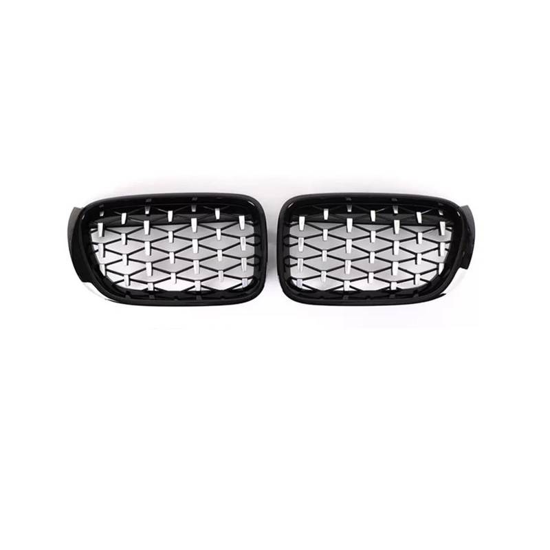 Frontgrill Für F25 X3 2011-2014 Für X4 F26 2014-2018 Frontglanz Schwarz Sport Nierengrill Diamantgrill Auto-Tuning-Teile Front Kühlergrille(14-18 GB Silver) von SAIBOL