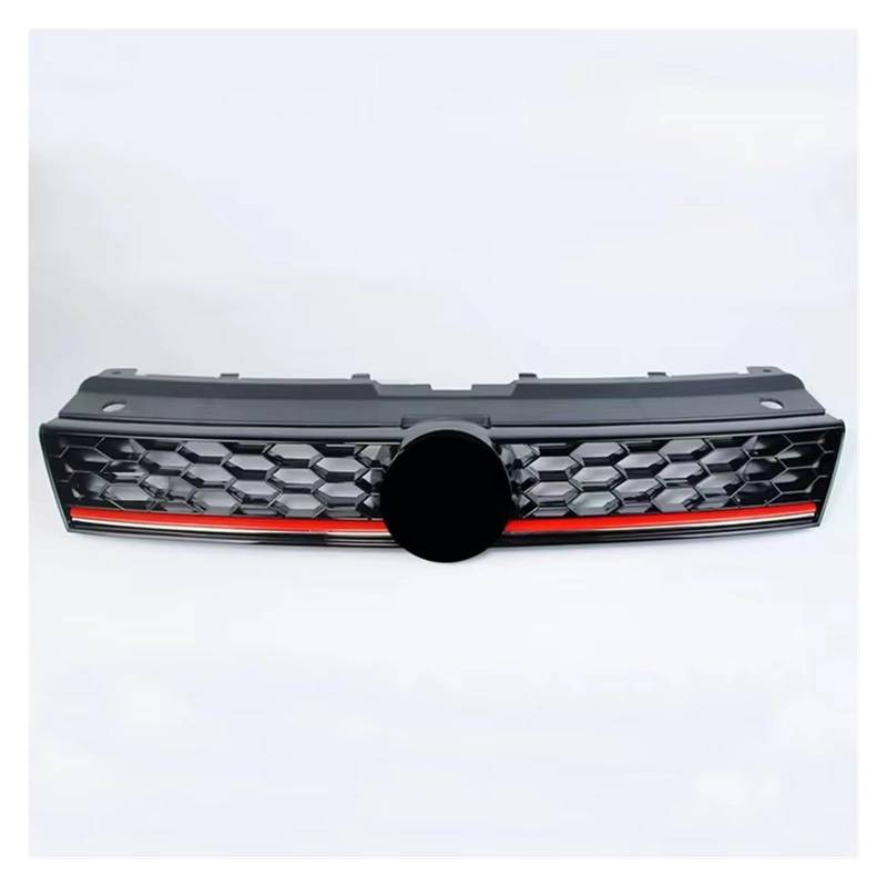 Frontgrill Für VW Für Polo 2014 2015 2016 2017 2018 ABS Front Stoßstange Grille GTI Stil Honeycomb Mesh Center Grille Front Kühlergrille von SAIBOL