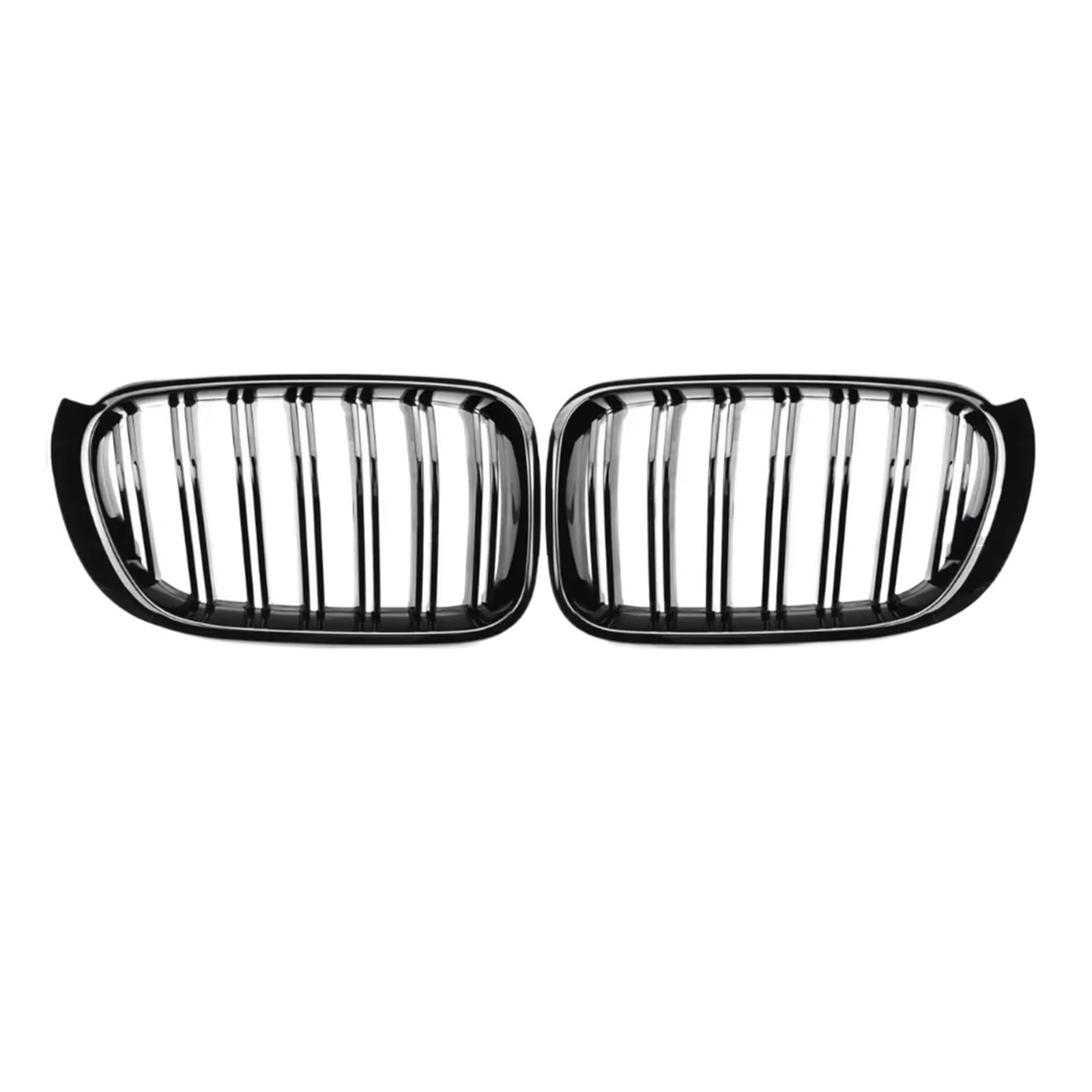 Frontgrill Für X3 X4 F25 F26 2014 2015 2016 2017 Frontstoßstange Nieren-Racing-Kühlergrill 1 Paar Auto Doppellinie Sportgrill Glänzend Schwarze Abdeckung Front Kühlergrille von SAIBOL