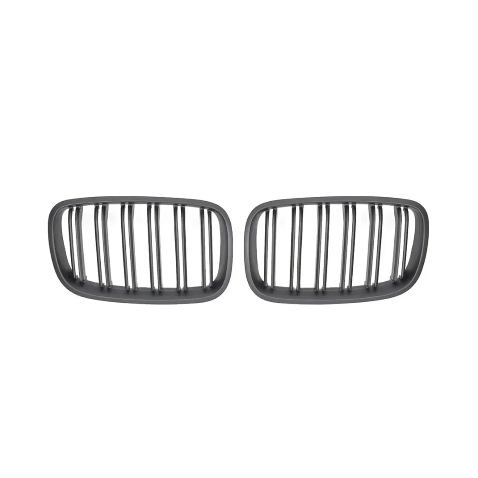 Frontgrill Für X5 E70 2007-2013 X6 E71 E72 2008-2014 Glanzschwarz Carbon Style Front Nieren Doppellamellengrill Grille Autozubehör Front Kühlergrille(Matt-schwarz) von SAIBOL