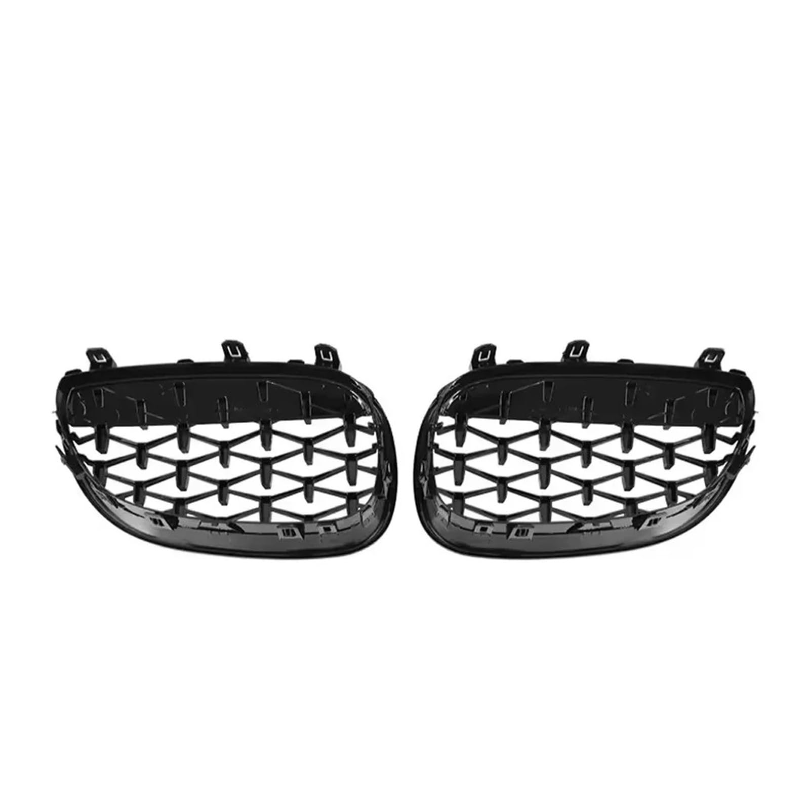 Frontgrill Kühlergrill Für Die Vordere Stoßstange Im Chrom-Raute-Stil Für 5er-Reihe E60/E61 M5 325i 2004-2009 Lamellengitter Im Single-Line-Stil Front Kühlergrille(Diamond-Chrome Black) von SAIBOL