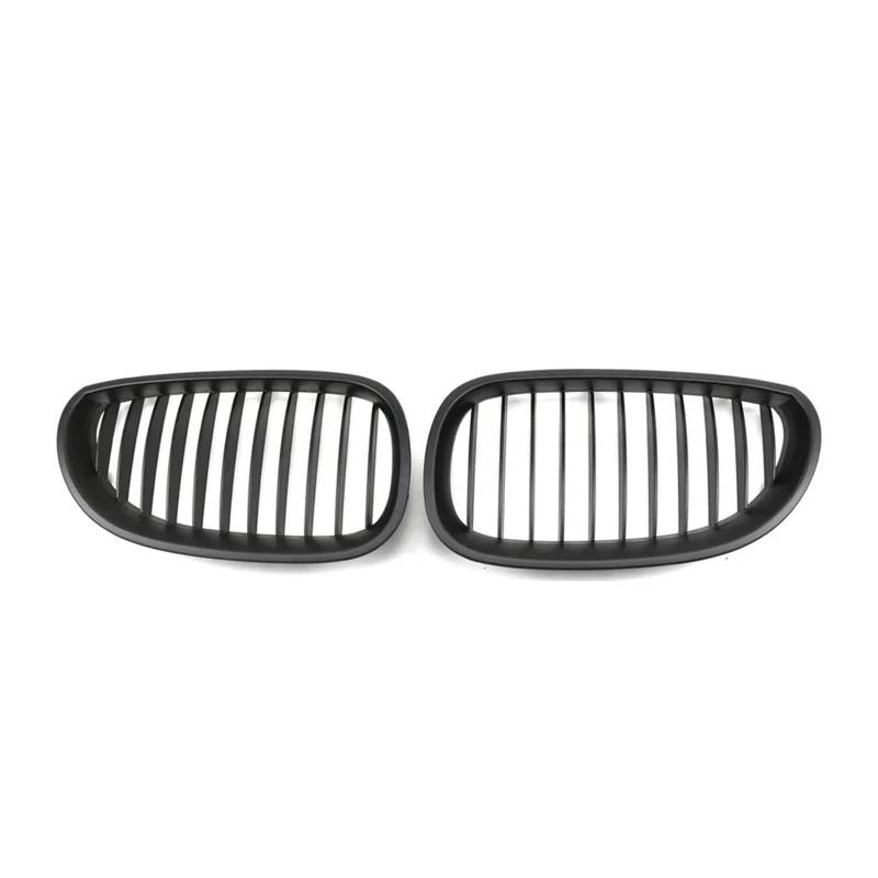 Frontgrill Kühlergrill Für Die Vordere Stoßstange Im Chrom-Raute-Stil Für 5er-Reihe E60/E61 M5 325i 2004-2009 Lamellengitter Im Single-Line-Stil Front Kühlergrille(Single-Matte Black) von SAIBOL