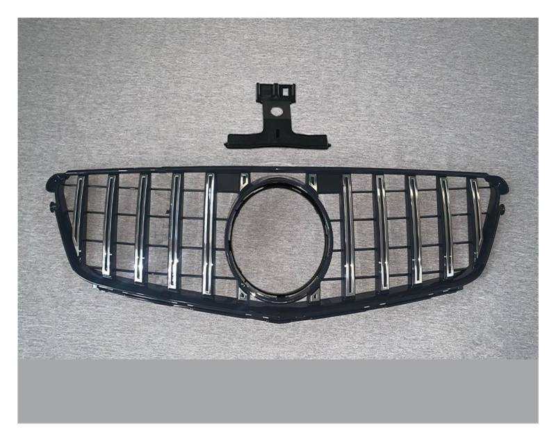 Frontgrill Match Frontgrill Für Die Stoßstange, Haubengrill Für Benz C W204 C43 C180 C200 C250 C300 2007-2014 AMG GT Diamant-Tuning Frontgrill Auto-Kühlergrill Front Kühlergrille(GT Silvery) von SAIBOL