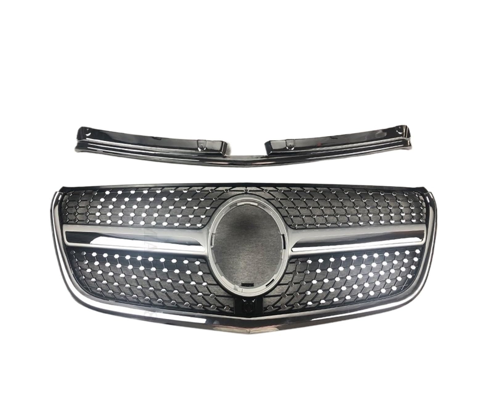 Frontgrill Upgrade Fronteinlass Stoßstangengrill Racing Grill GT Diamond Facelift W447 Für Benz V Vito 2015 2016 2017 2018 2019 Tuning Front Kühlergrille(Vito Diamond Silvery) von SAIBOL