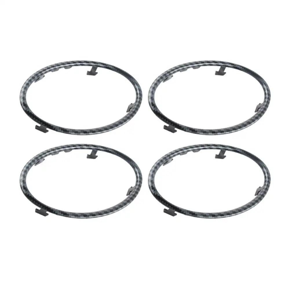 Interieurleisten 1/4Pcs Auto Klimaanlage Outlet Dekoration Kreis Ring Aufkleber Trim Für Ford Für Focus 2 MK2 2005-2013 Auto Innen Zubehör Auto Aufkleber(4pcs Carbon Fiber) von SAIBOL